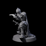 Aiming Militia Crossbowman A Miniature for Dungeons and Dragons, Pathfinder or other TTRPGs