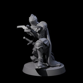 Aiming Militia Crossbowman A Miniature for Dungeons and Dragons, Pathfinder or other TTRPGs