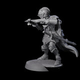 Aiming Militia Crossbowman B Miniature for Dungeons and Dragons, Pathfinder or other TTRPGs