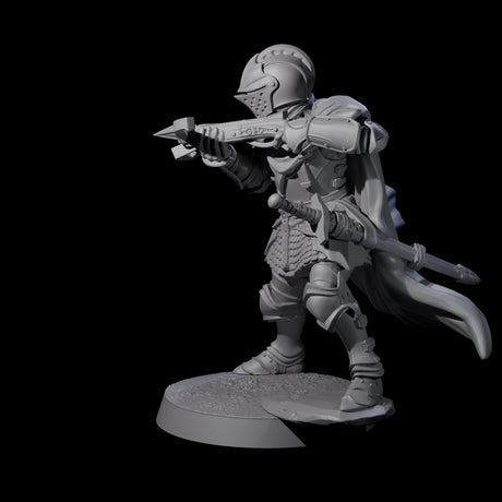 Aiming Militia Crossbowman B Miniature for Dungeons and Dragons, Pathfinder or other TTRPGs