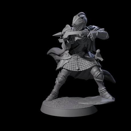 Aiming Militia Crossbowman B Miniature for Dungeons and Dragons, Pathfinder or other TTRPGs