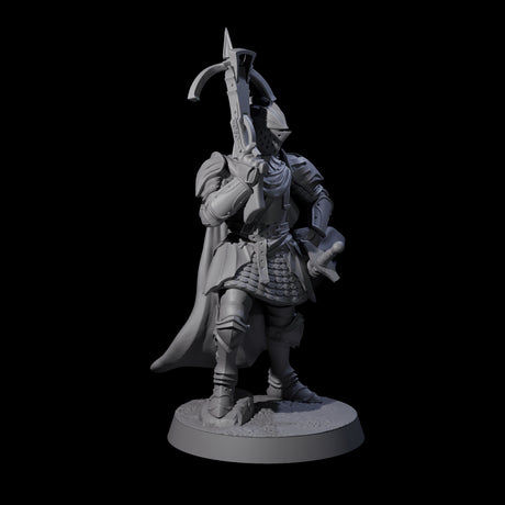 Aiming Militia Crossbowman C Miniature for Dungeons and Dragons, Pathfinder or other TTRPGs