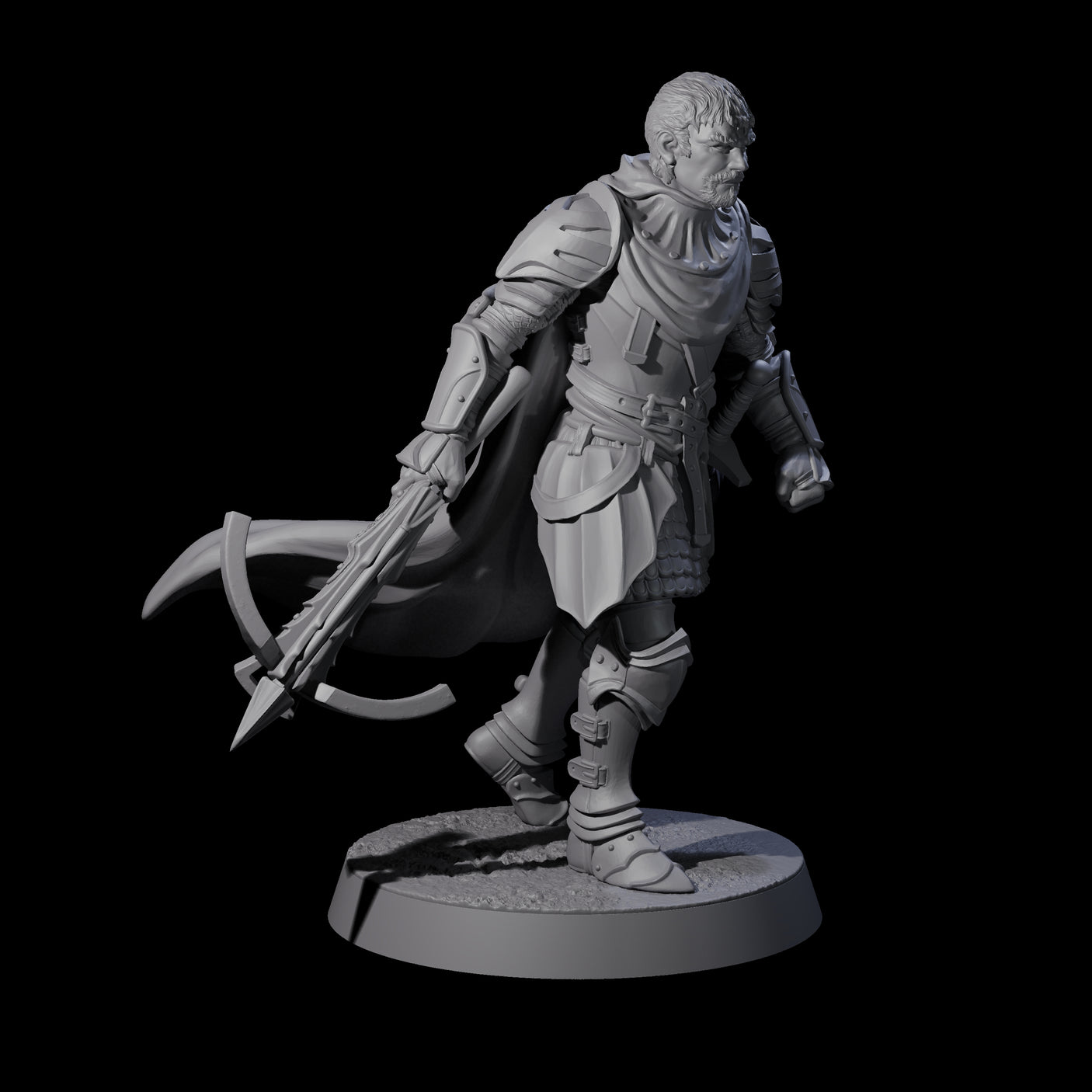 Aiming Militia Crossbowman E Miniature for Dungeons and Dragons, Pathfinder or other TTRPGs