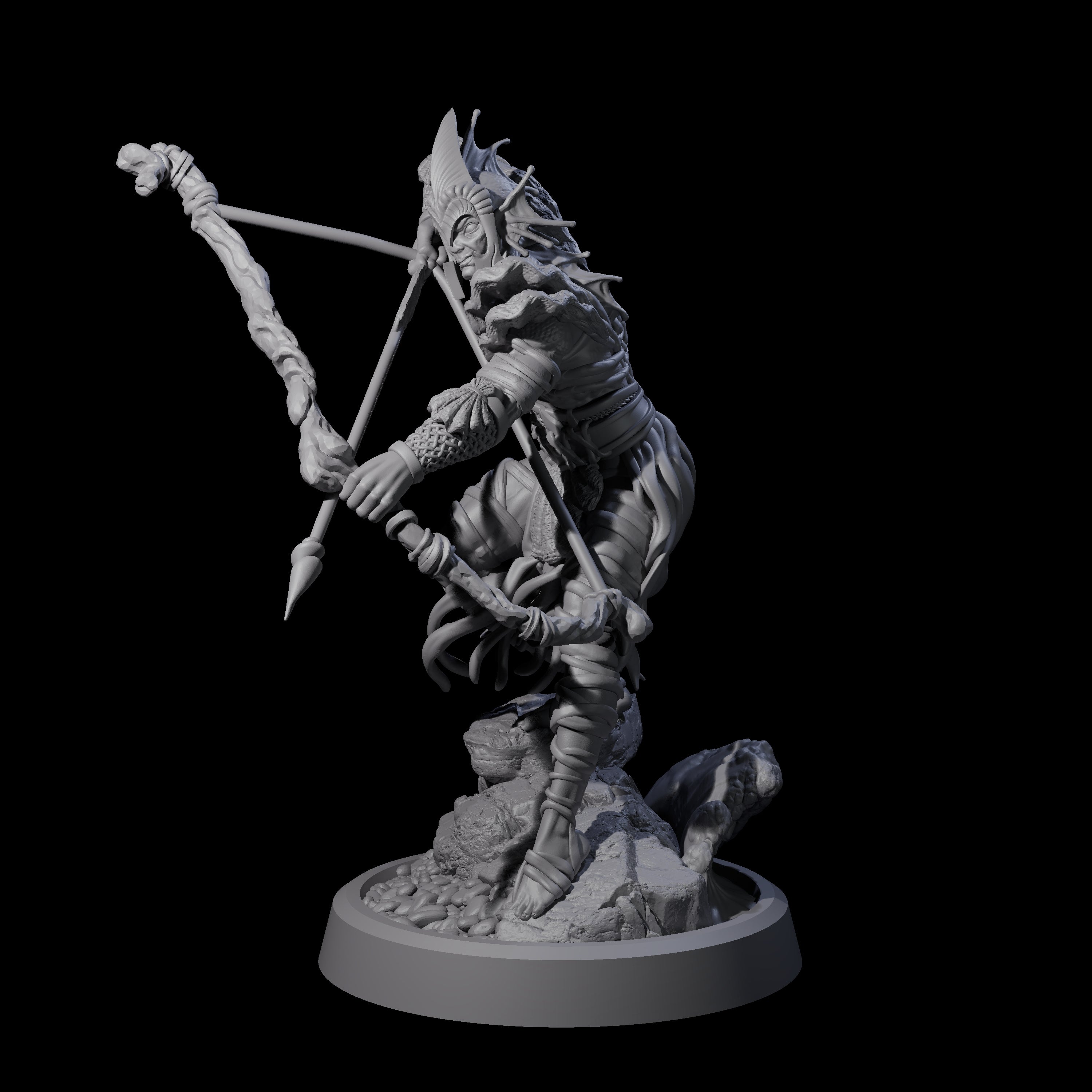 Aiming Sea Archer Miniature for Dungeons and Dragons, Pathfinder or other TTRPGs