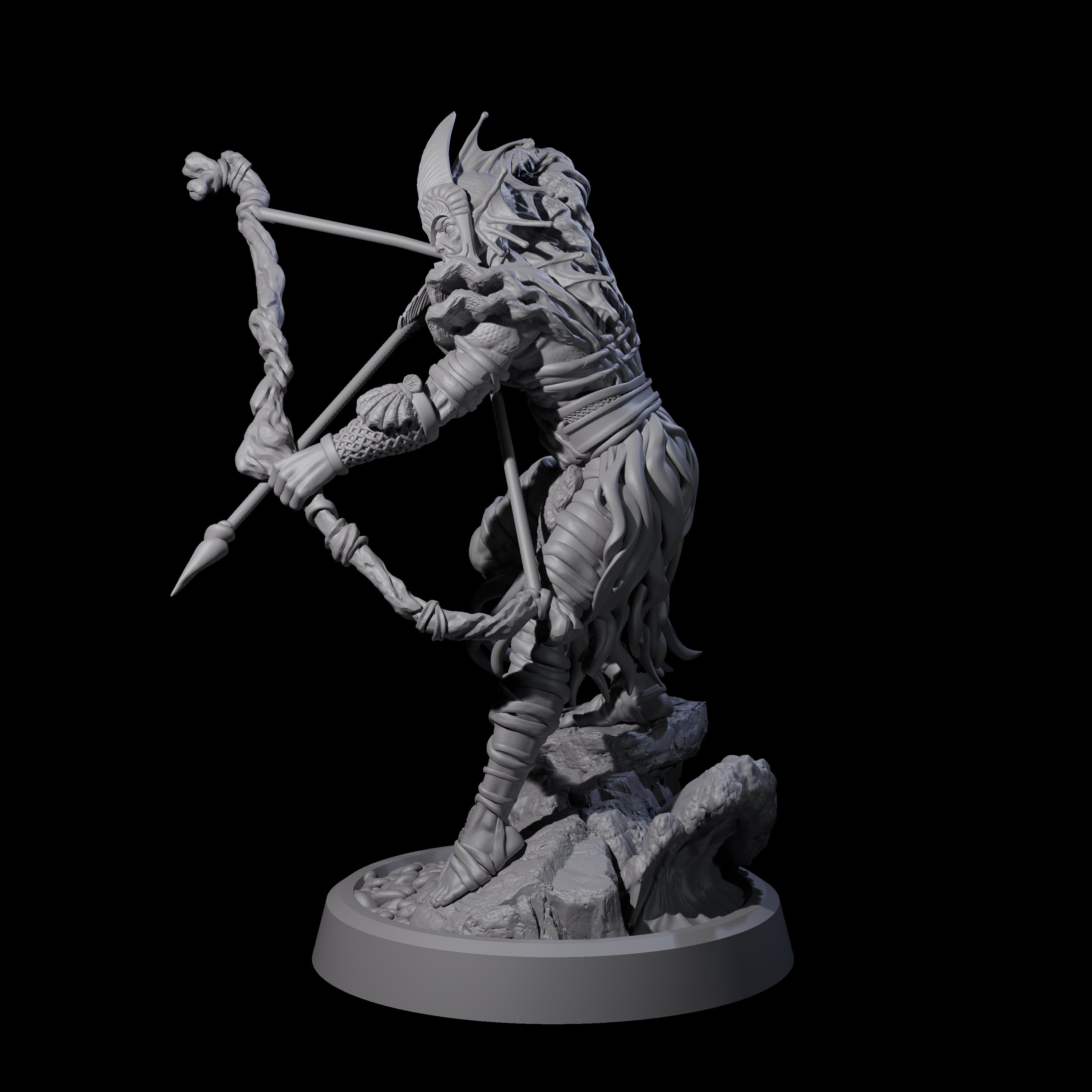 Aiming Sea Archer Miniature for Dungeons and Dragons, Pathfinder or other TTRPGs
