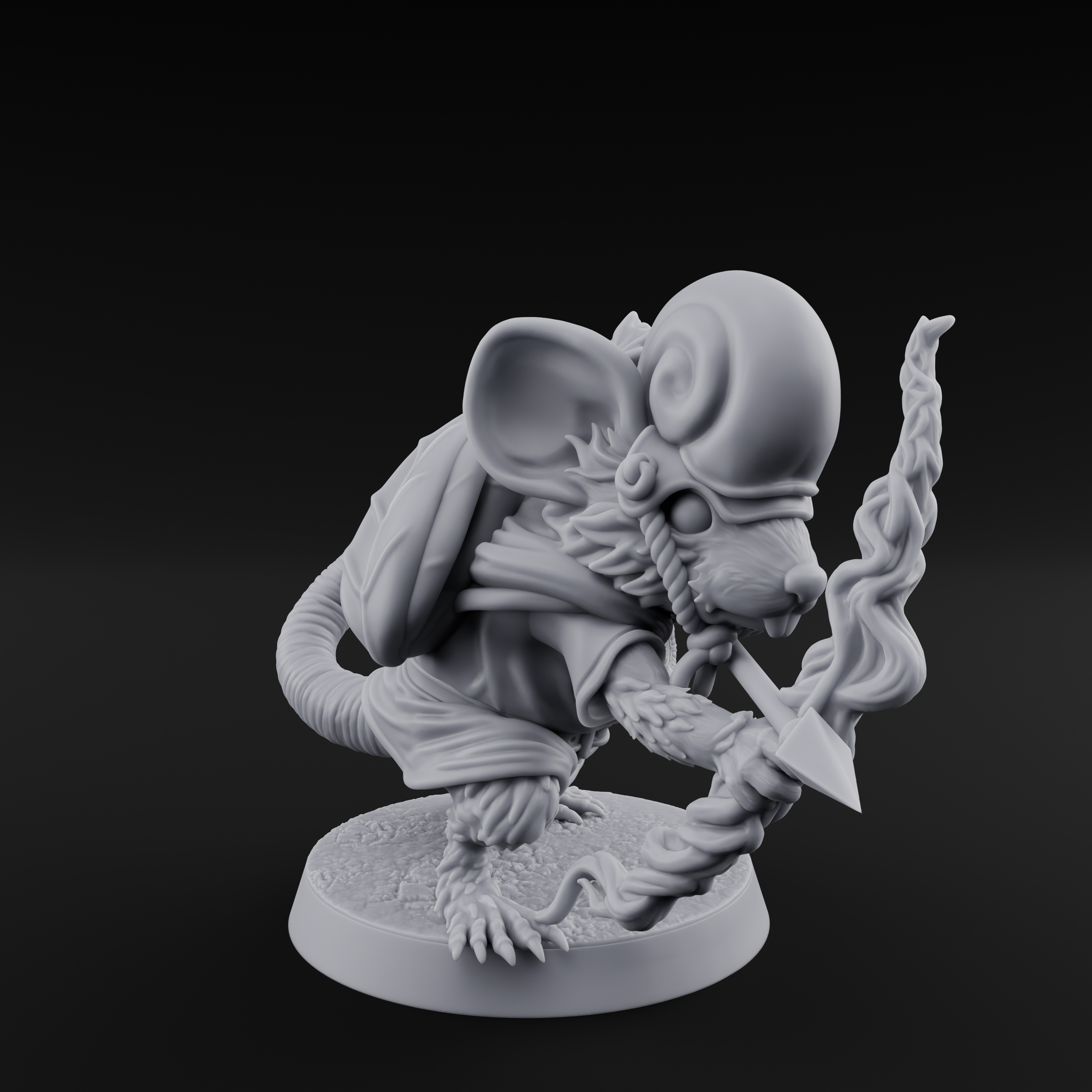 Aimming Mousling Adventurer Miniature for Dungeons and Dragons, Pathfinder or other TTRPGs