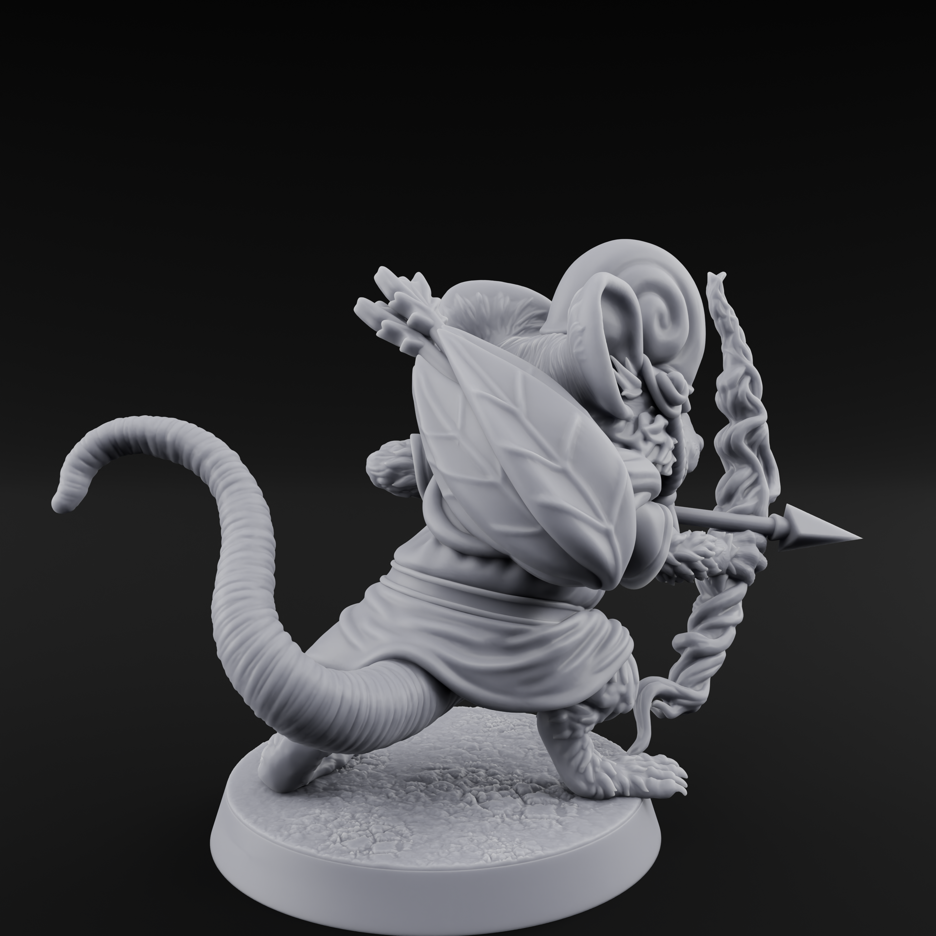 Aimming Mousling Adventurer Miniature for Dungeons and Dragons, Pathfinder or other TTRPGs