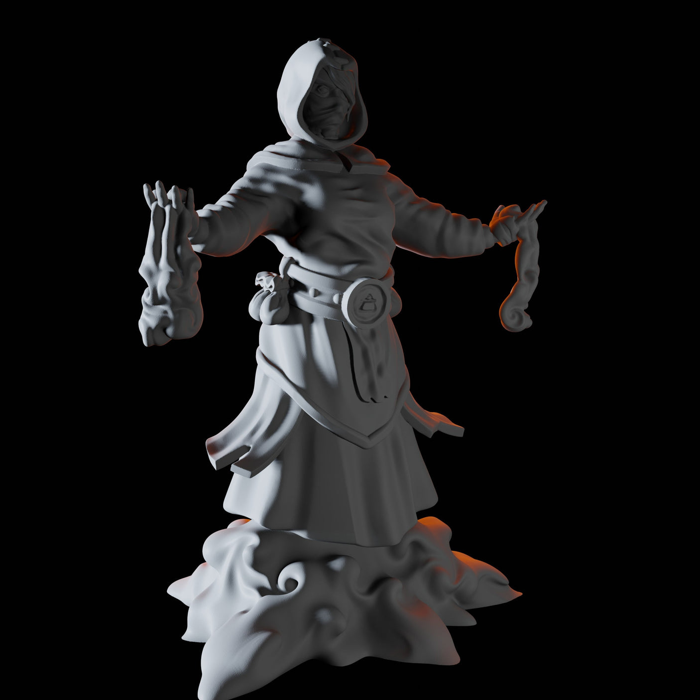 Air Cultist Miniature for Dungeons and Dragons, Pathfinder or other TTRPGs