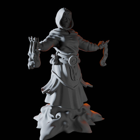 Air Cultist Miniature for Dungeons and Dragons, Pathfinder or other TTRPGs