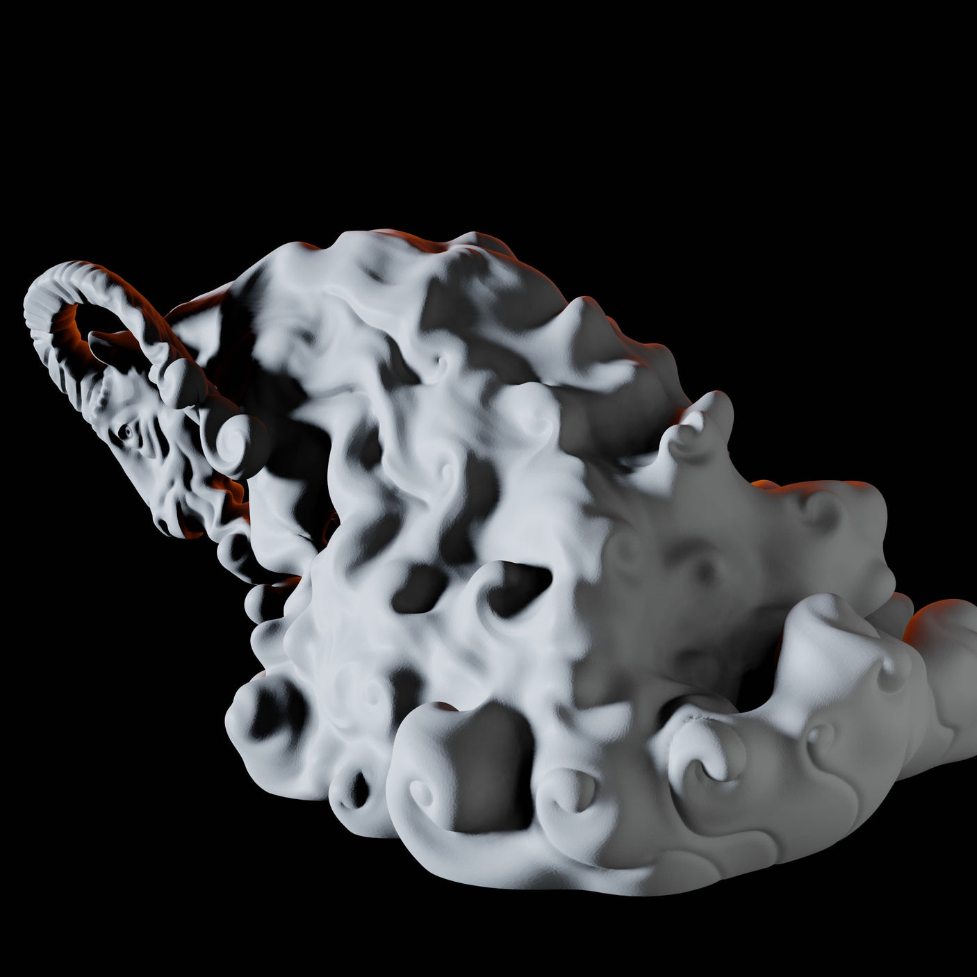 Air Ram Elemental Miniature for Dungeons and Dragons, Pathfinder or other TTRPGs