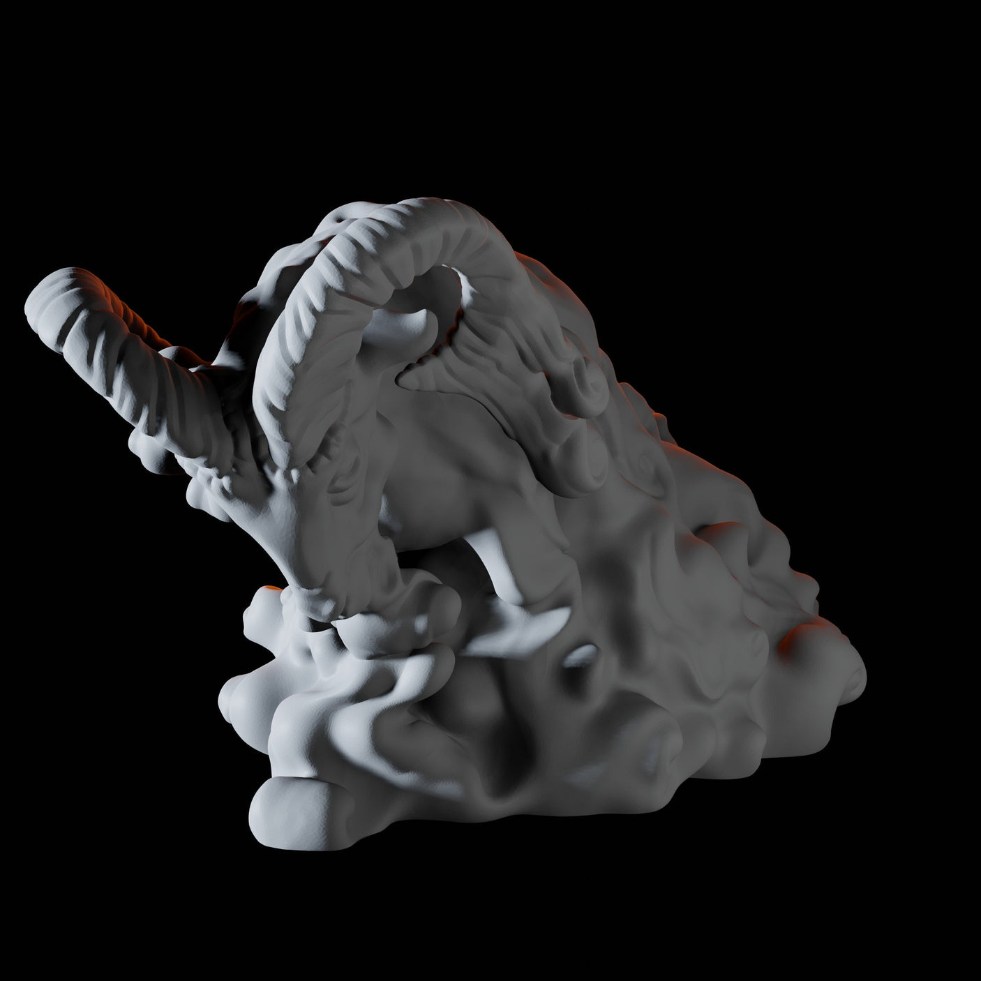 Air Ram Elemental Miniature for Dungeons and Dragons, Pathfinder or other TTRPGs