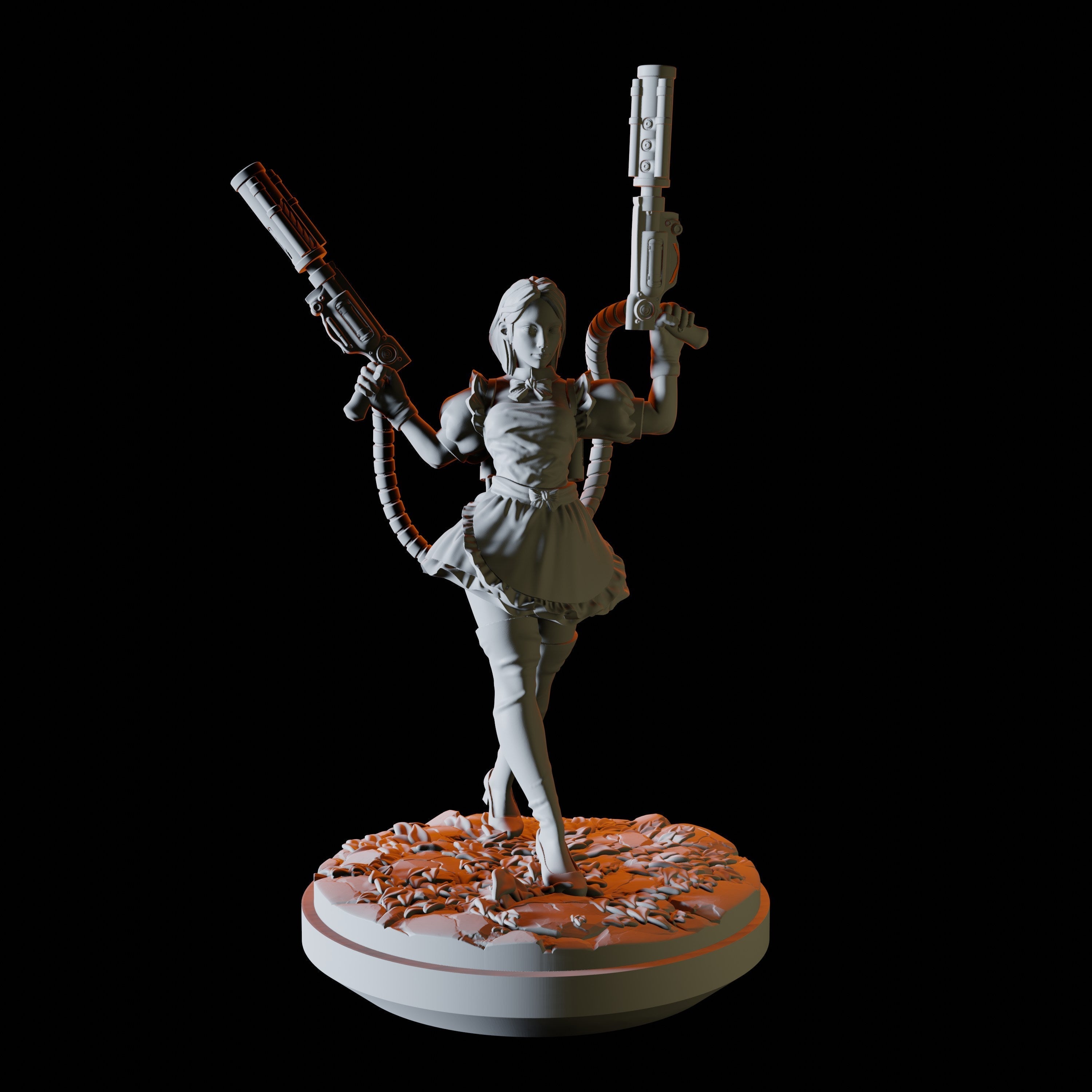 Gunslinger Alice Miniature for Dungeons and Dragons - Myth Forged