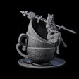Alice on a Giant Cup Miniature for Dungeons and Dragons, Pathfinder or other TTRPGs
