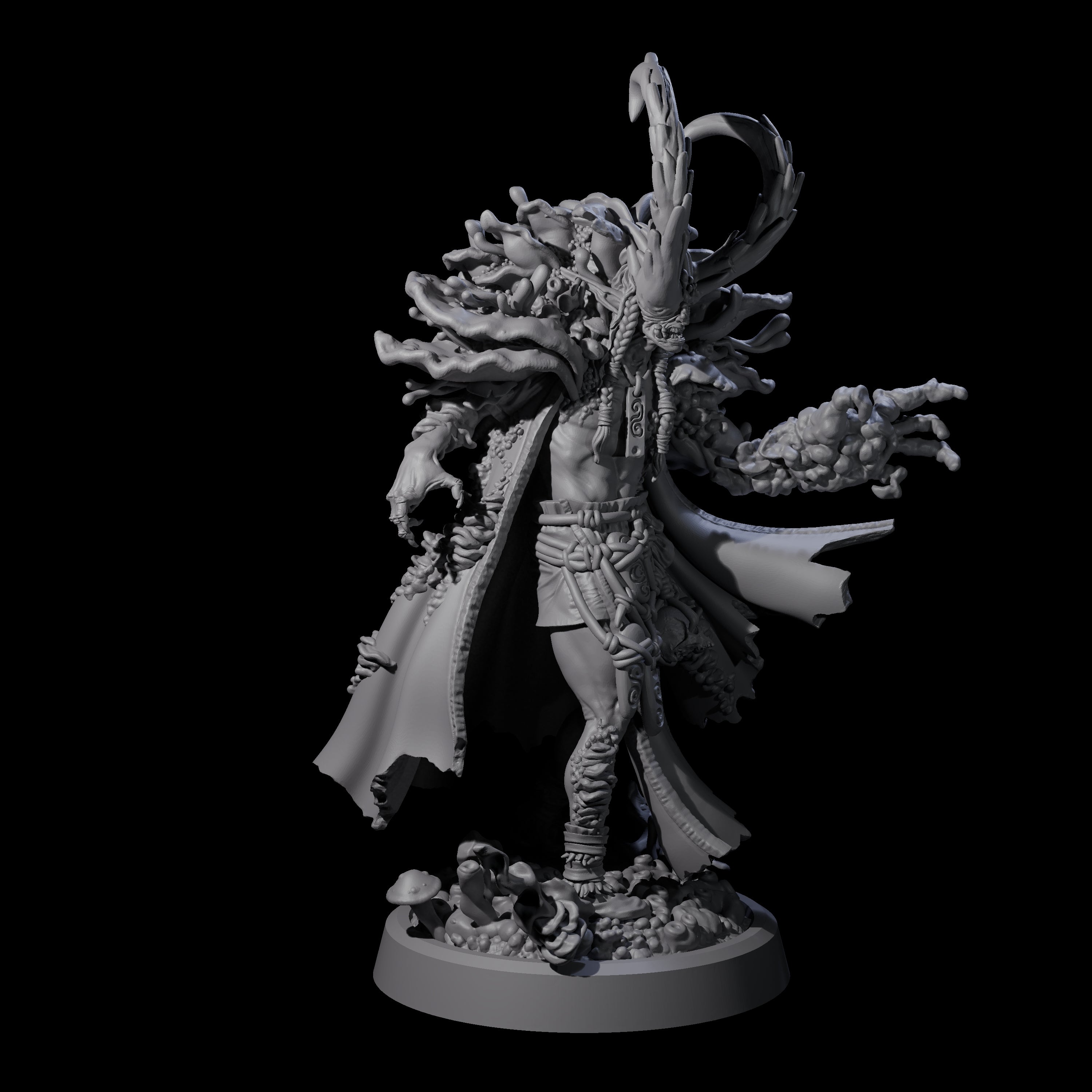 All Seeing Spore Priest Miniature for Dungeons and Dragons, Pathfinder or other TTRPGs