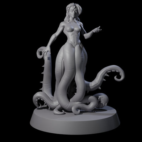 Alluring Tentacled Siren Miniature for Dungeons and Dragons, Pathfinder or other TTRPGs