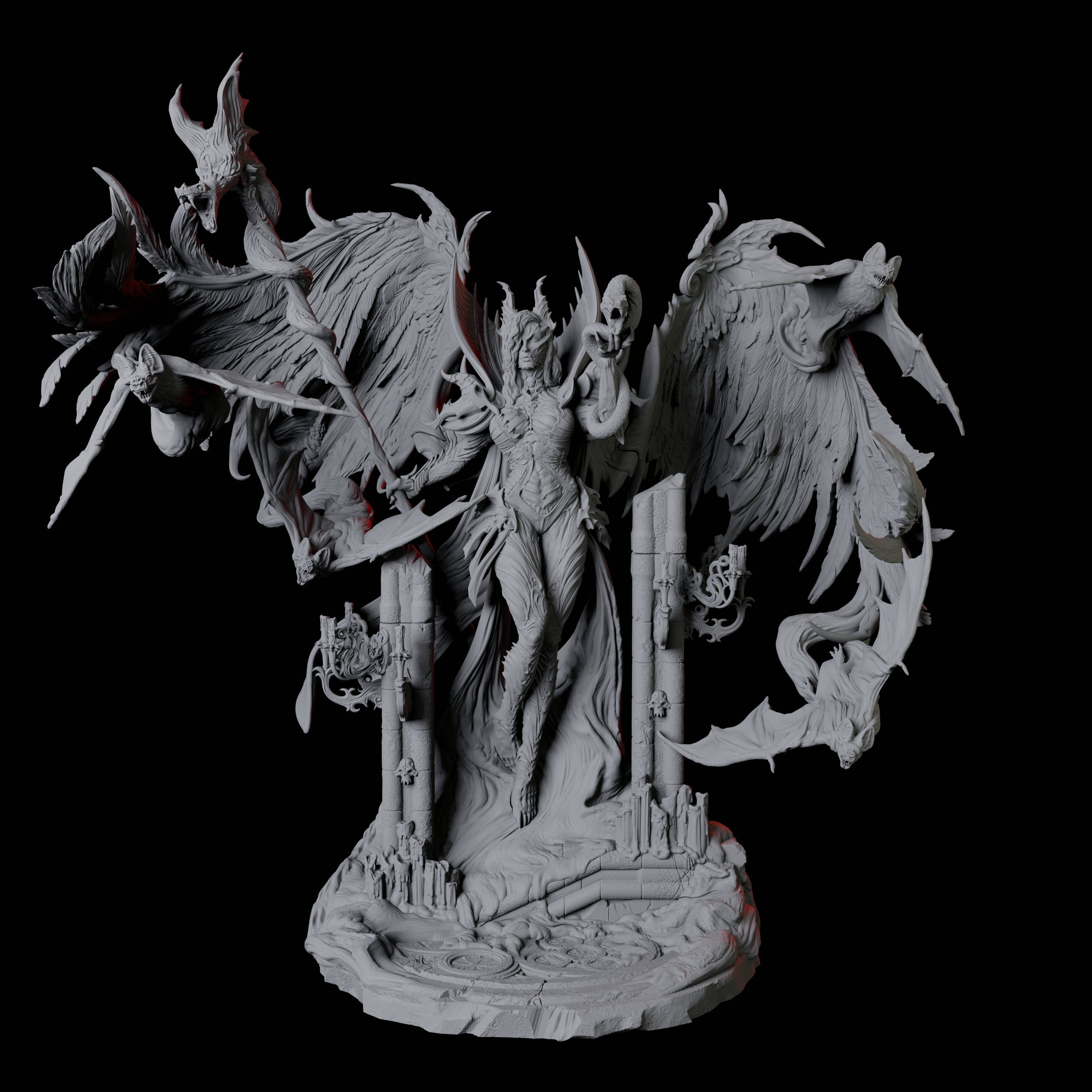 Alluring Vampire Matriarch Miniature for Dungeons and Dragons, Pathfinder or other TTRPGs