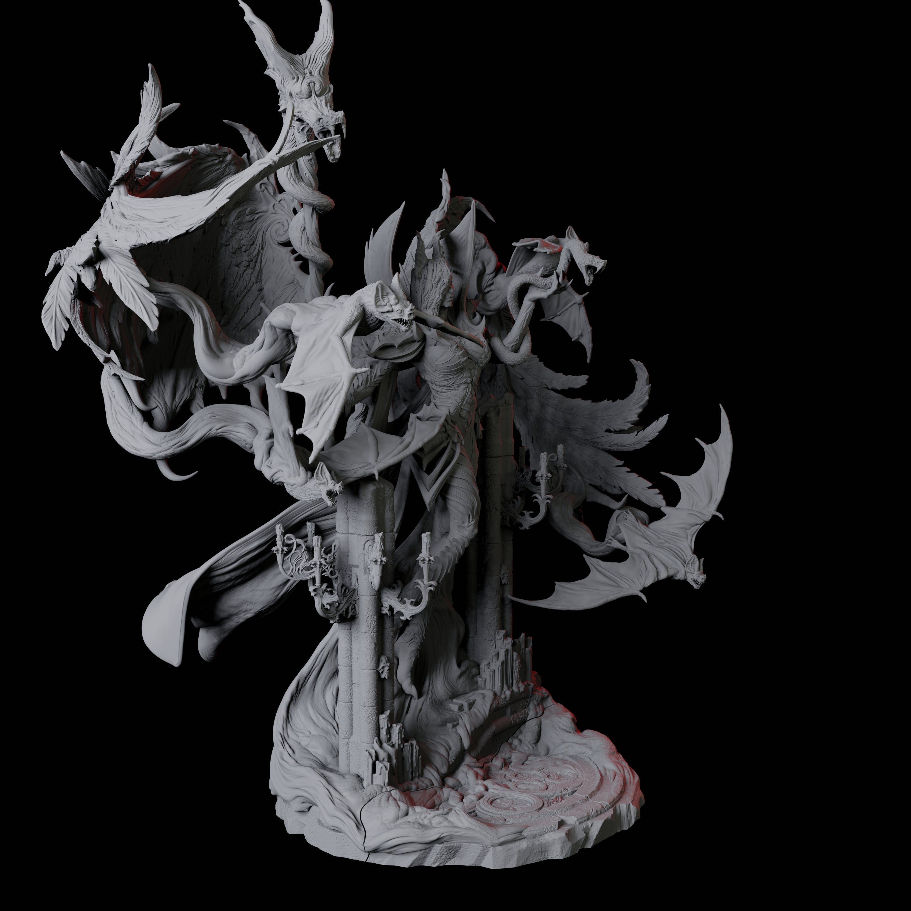 Alluring Vampire Matriarch Miniature for Dungeons and Dragons, Pathfinder or other TTRPGs