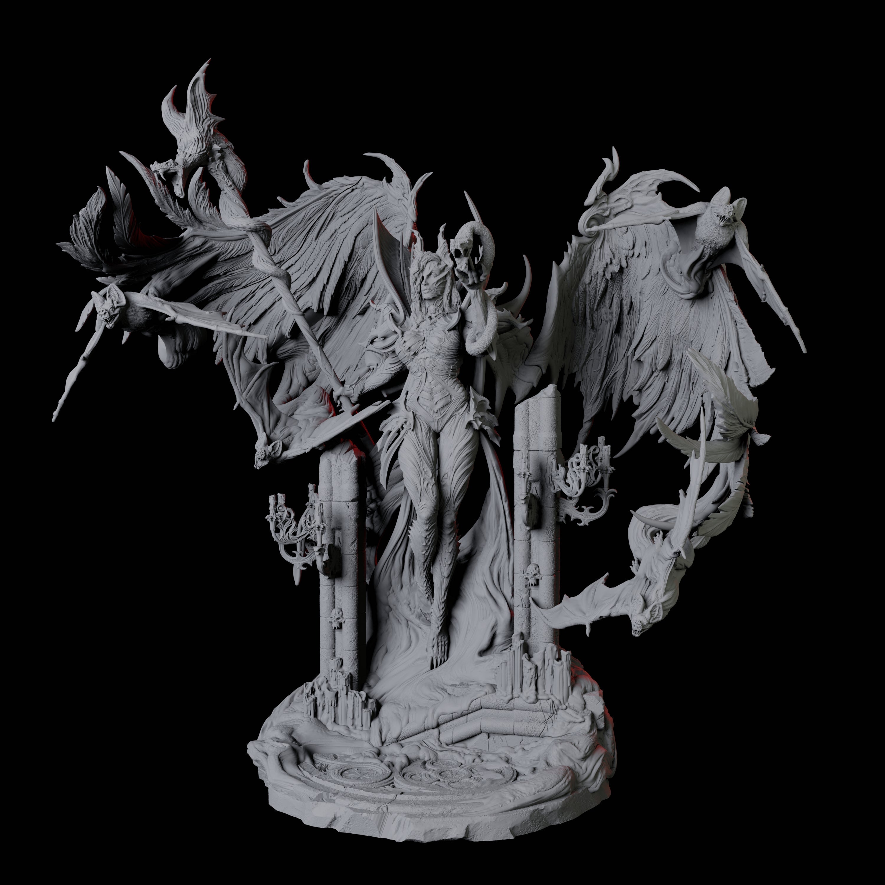 Alluring Vampire Matriarch Miniature for Dungeons and Dragons, Pathfinder or other TTRPGs