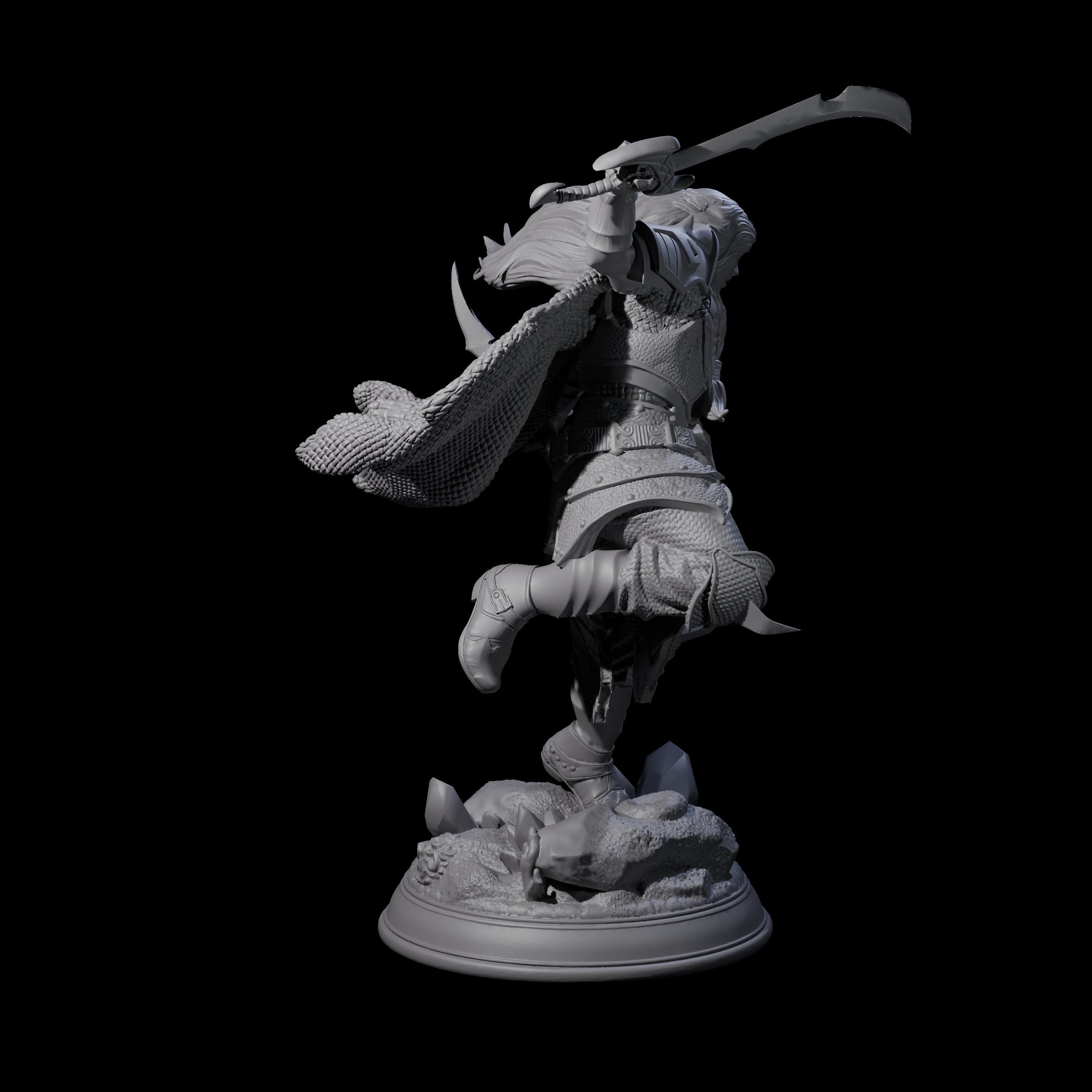 Amazing Elf Fighter Miniature for Dungeons and Dragons, Pathfinder or other TTRPGs