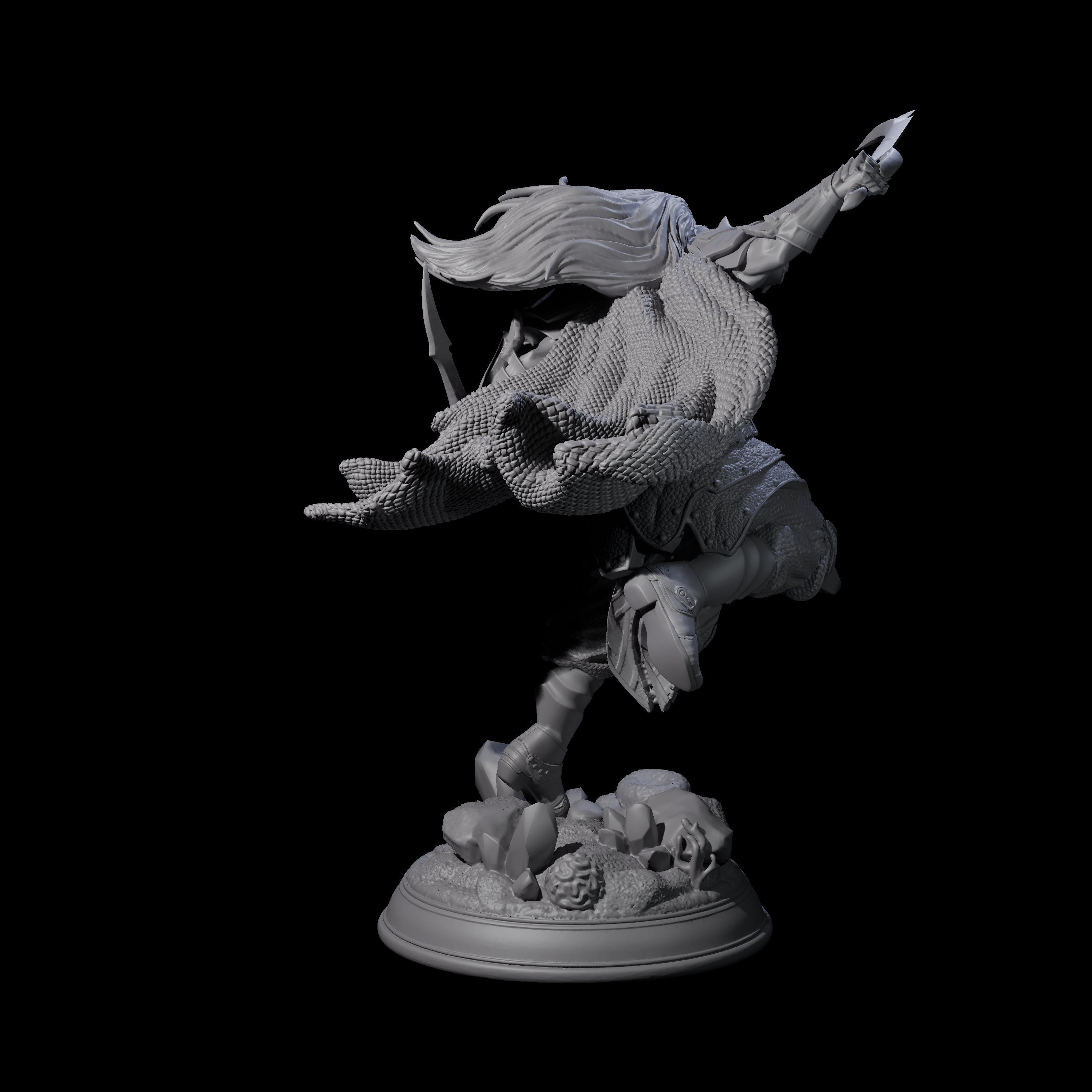 Amazing Elf Fighter Miniature for Dungeons and Dragons, Pathfinder or other TTRPGs