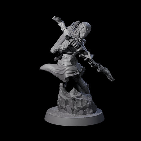 Ambushing Elf Rogue B Miniature for Dungeons and Dragons, Pathfinder or other TTRPGs