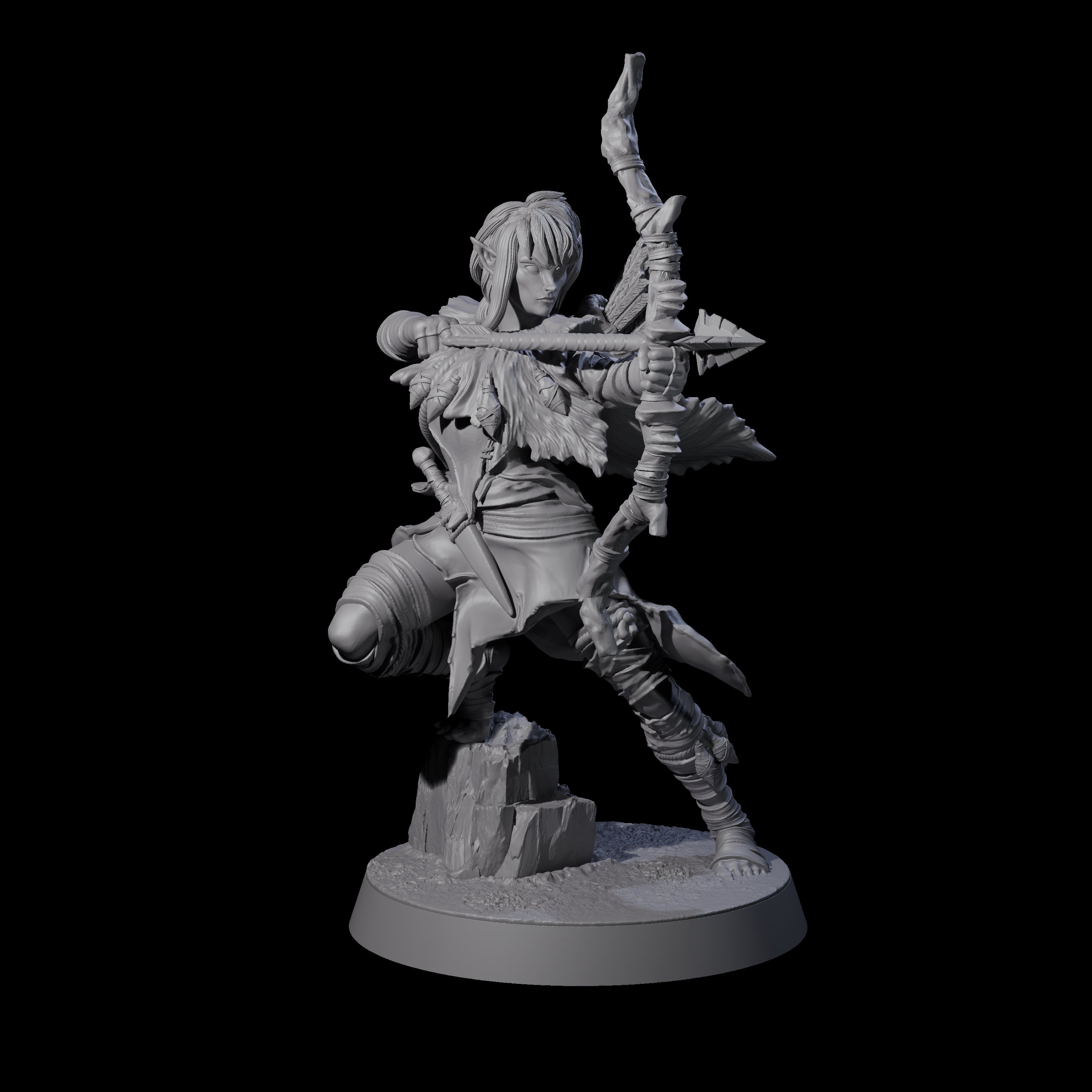 Ambushing Elf Rogue D Miniature for Dungeons and Dragons, Pathfinder or other TTRPGs