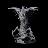 Ambushing Fjord Linnorm Miniature for Dungeons and Dragons, Pathfinder or other TTRPGs