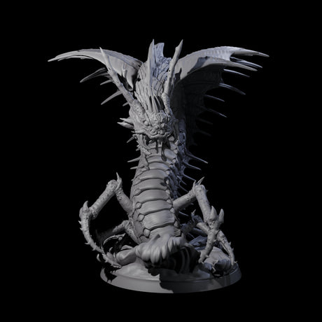 Ambushing Fjord Linnorm Miniature for Dungeons and Dragons, Pathfinder or other TTRPGs