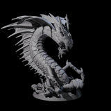 Ambushing Fjord Linnorm Miniature for Dungeons and Dragons, Pathfinder or other TTRPGs