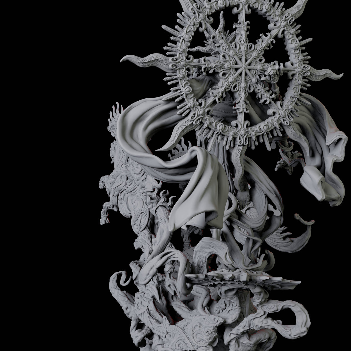 Ancient Celestial Solar Miniature for Dungeons and Dragons, Pathfinder or other TTRPGs