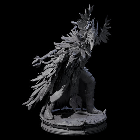 Ancient Dark Elf Druid of the Underdark C Miniature for Dungeons and Dragons, Pathfinder or other TTRPGs