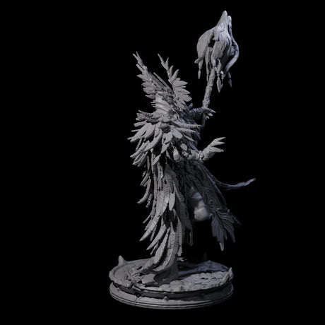 Ancient Dark Elf Druid of the Underdark D Miniature for Dungeons and Dragons, Pathfinder or other TTRPGs
