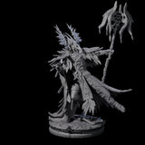 Ancient Dark Elf Druid of the Underdark D Miniature for Dungeons and Dragons, Pathfinder or other TTRPGs