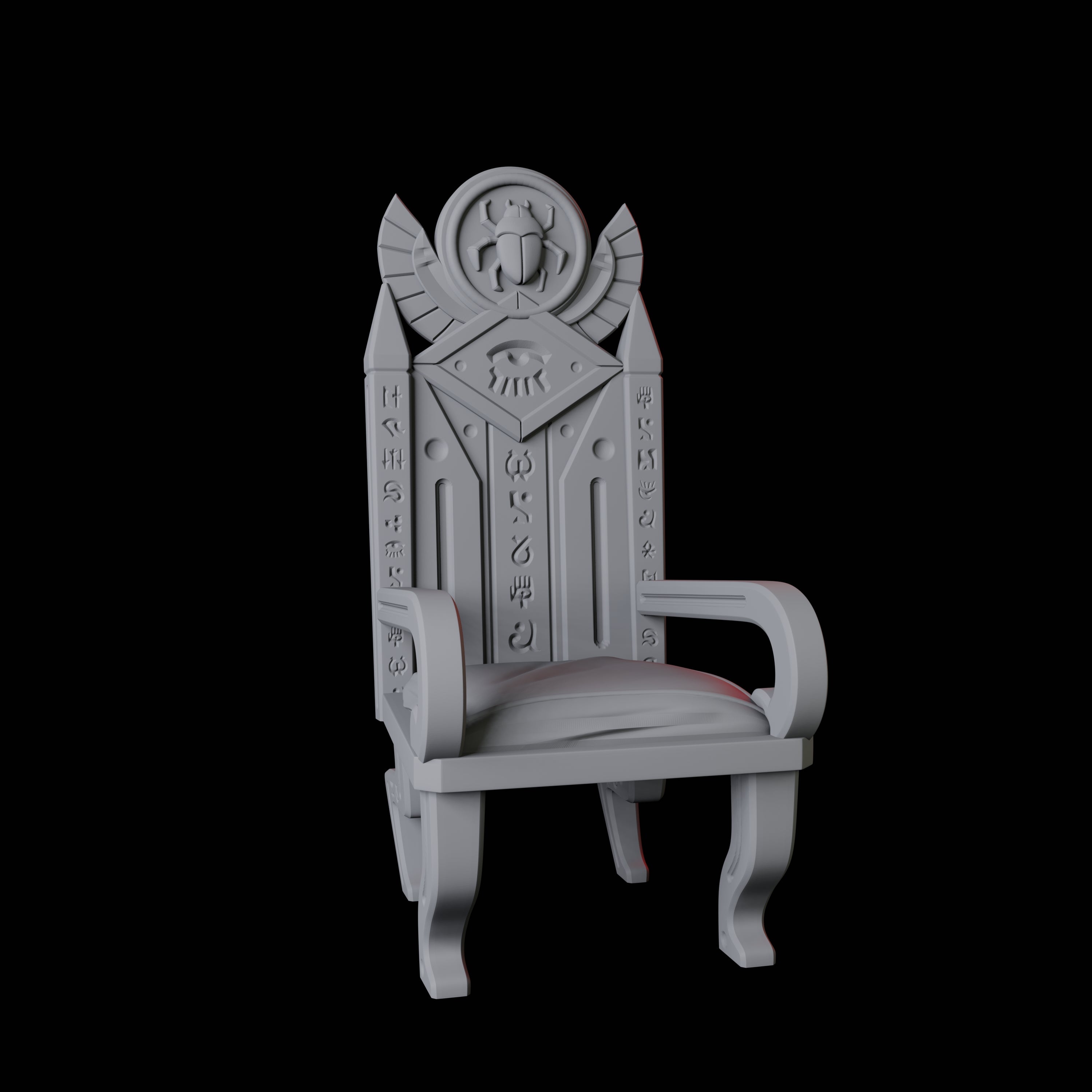Ancient Egyptian Chair Miniature for Dungeons and Dragons, Pathfinder or other TTRPGs
