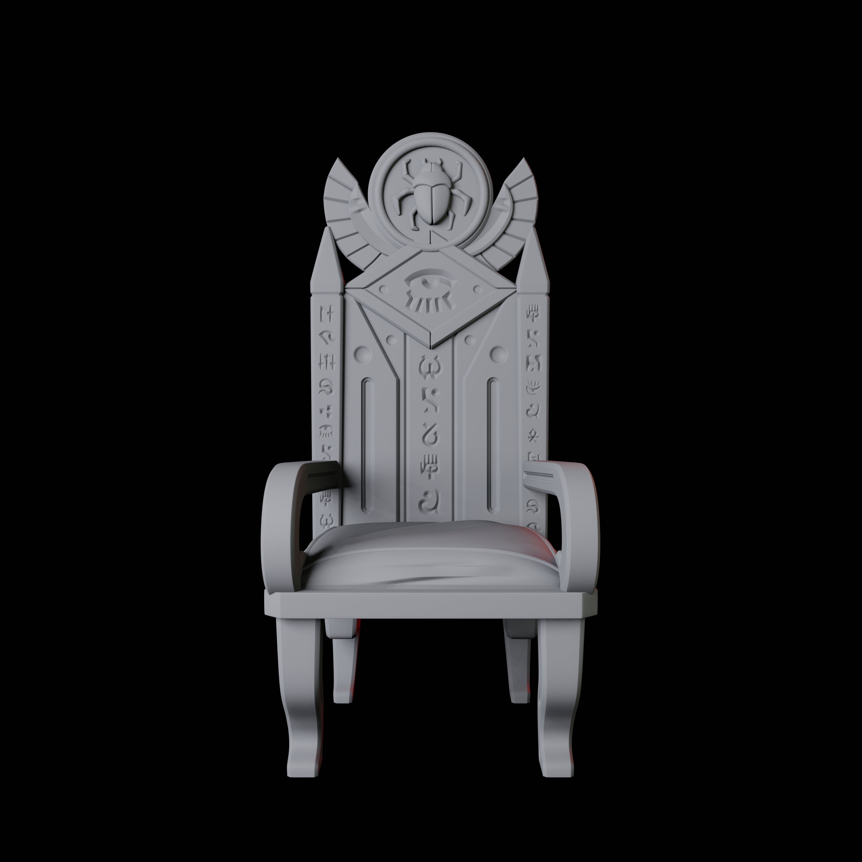 Ancient Egyptian Chair Miniature for Dungeons and Dragons, Pathfinder or other TTRPGs