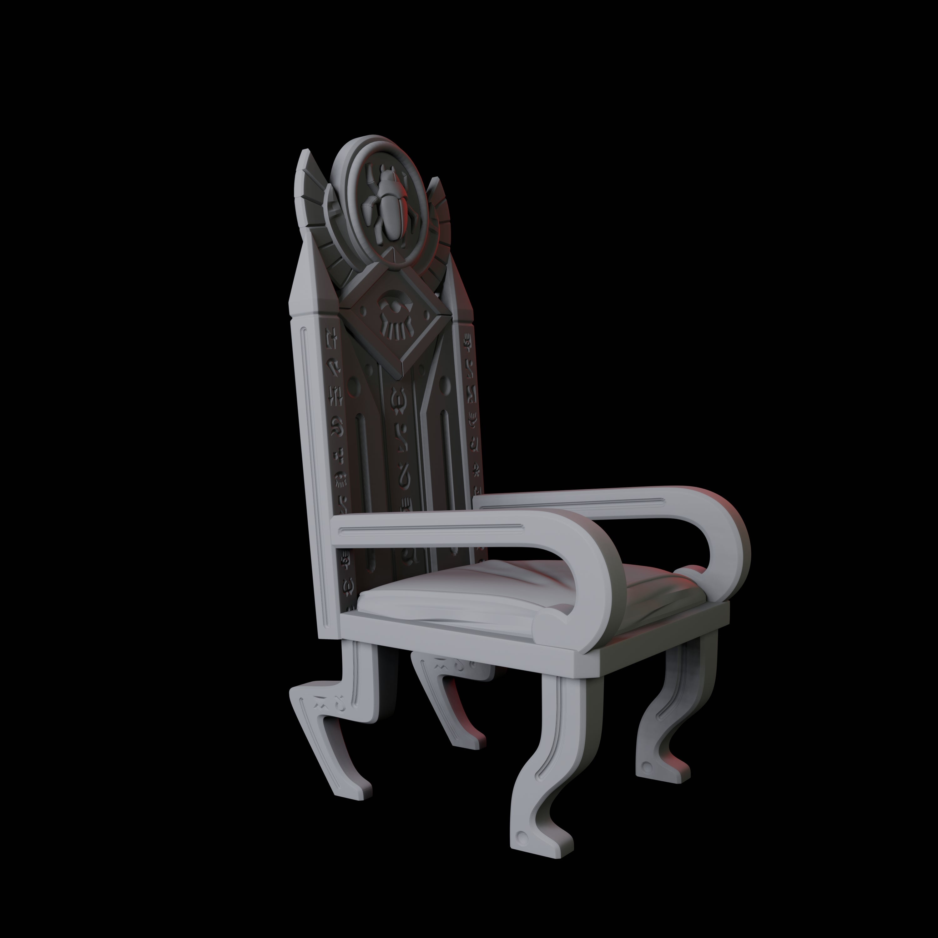 Ancient Egyptian Chair Miniature for Dungeons and Dragons, Pathfinder or other TTRPGs