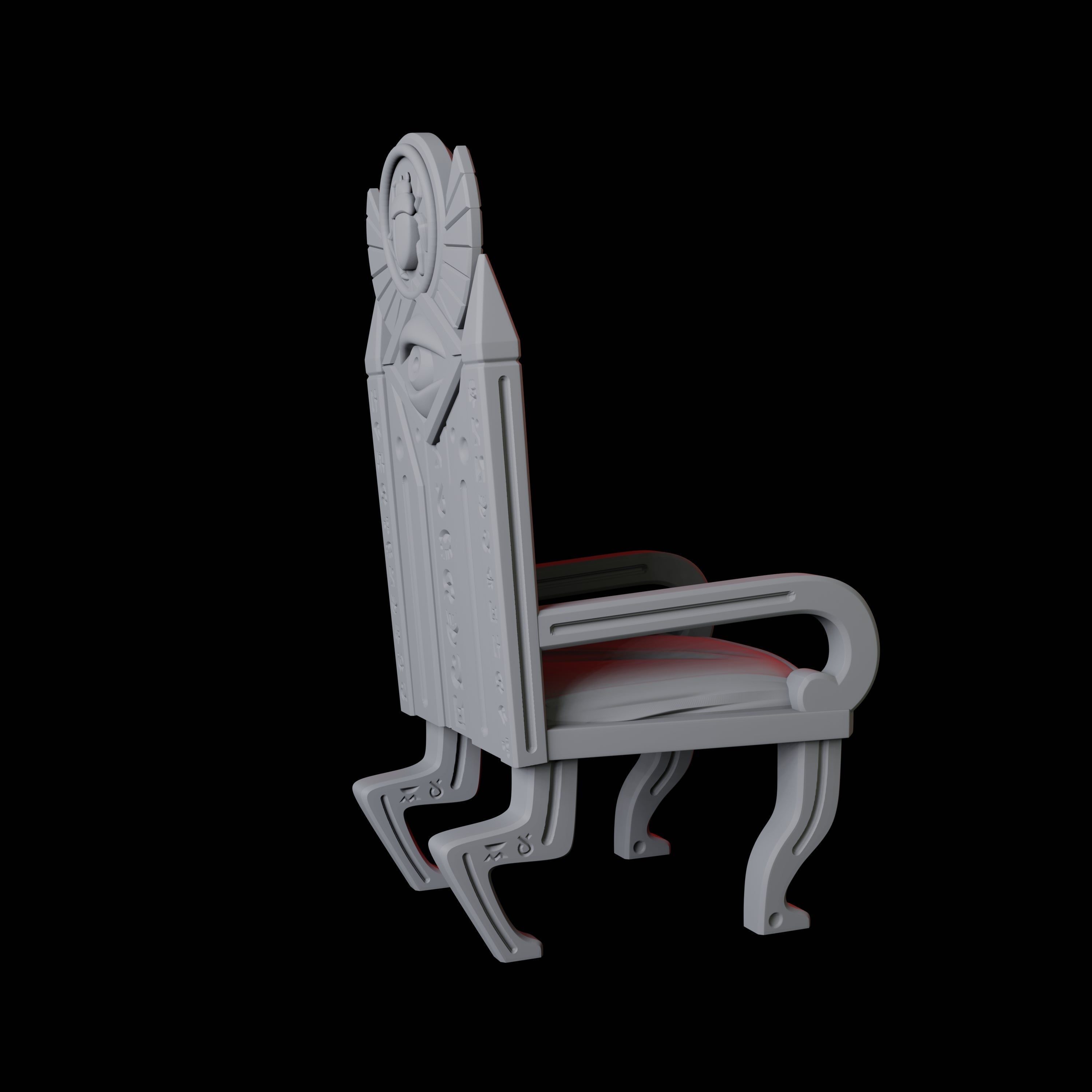 Ancient Egyptian Chair Miniature for Dungeons and Dragons, Pathfinder or other TTRPGs