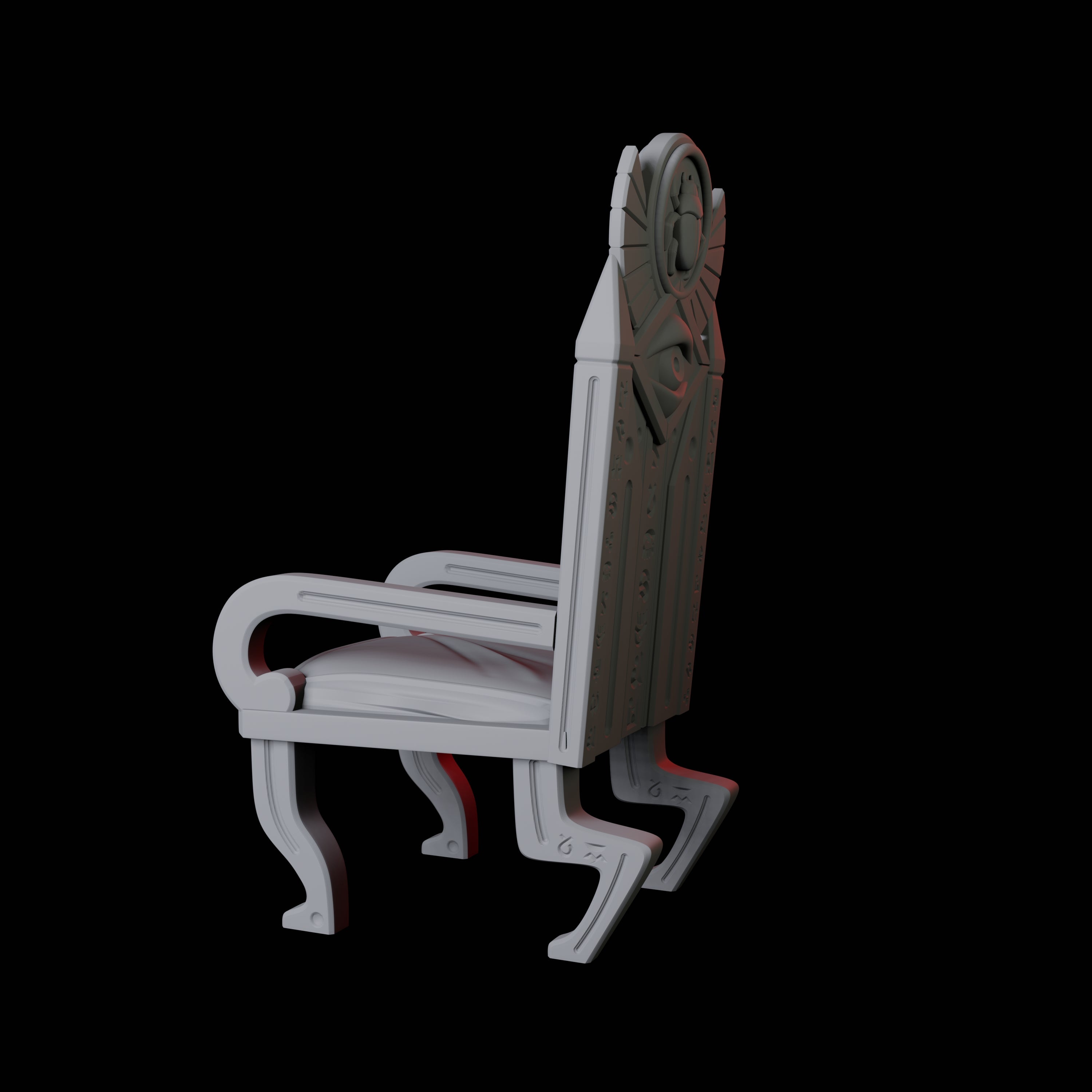 Ancient Egyptian Chair Miniature for Dungeons and Dragons, Pathfinder or other TTRPGs