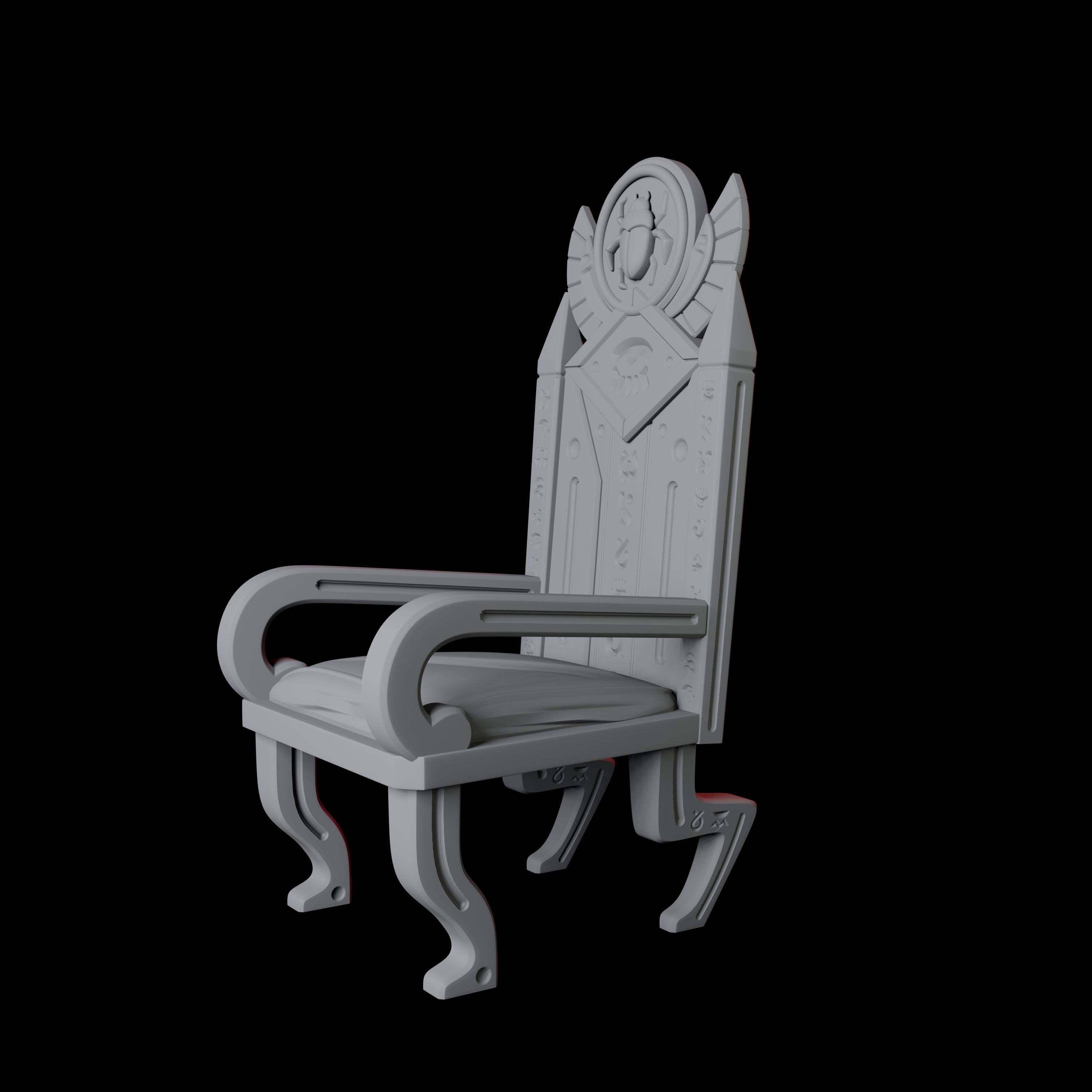 Ancient Egyptian Chair Miniature for Dungeons and Dragons, Pathfinder or other TTRPGs