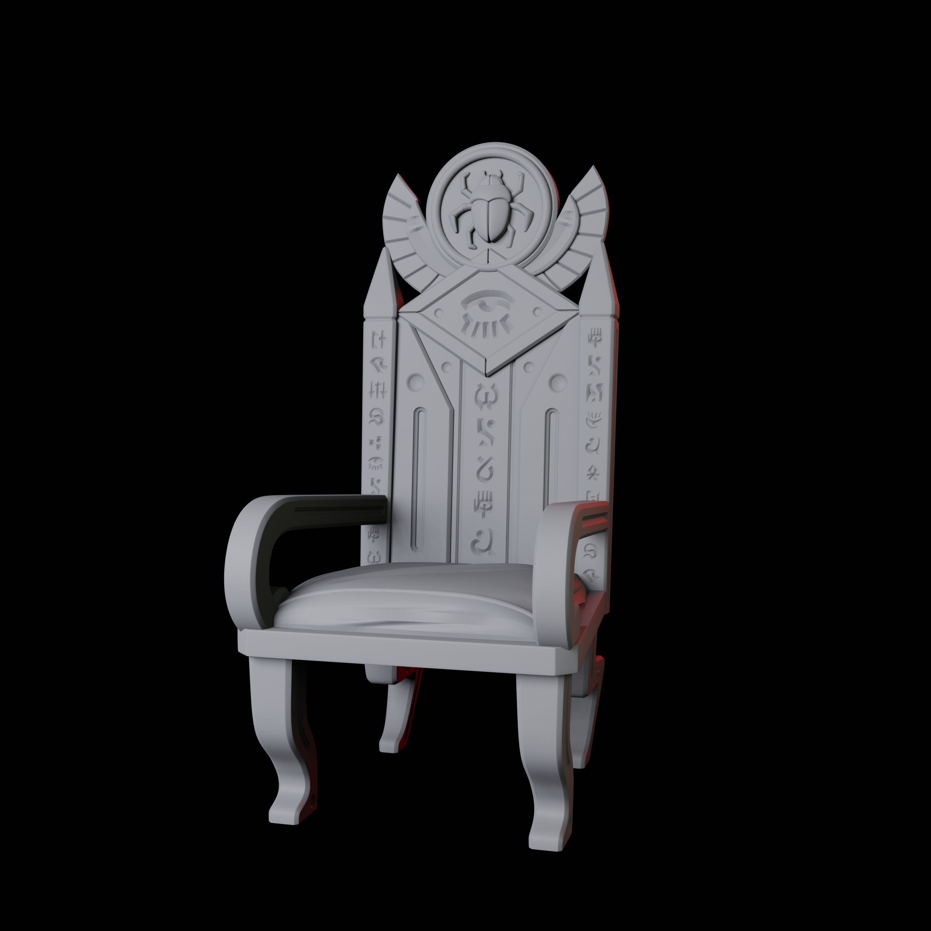 Ancient Egyptian Chair Miniature for Dungeons and Dragons, Pathfinder or other TTRPGs