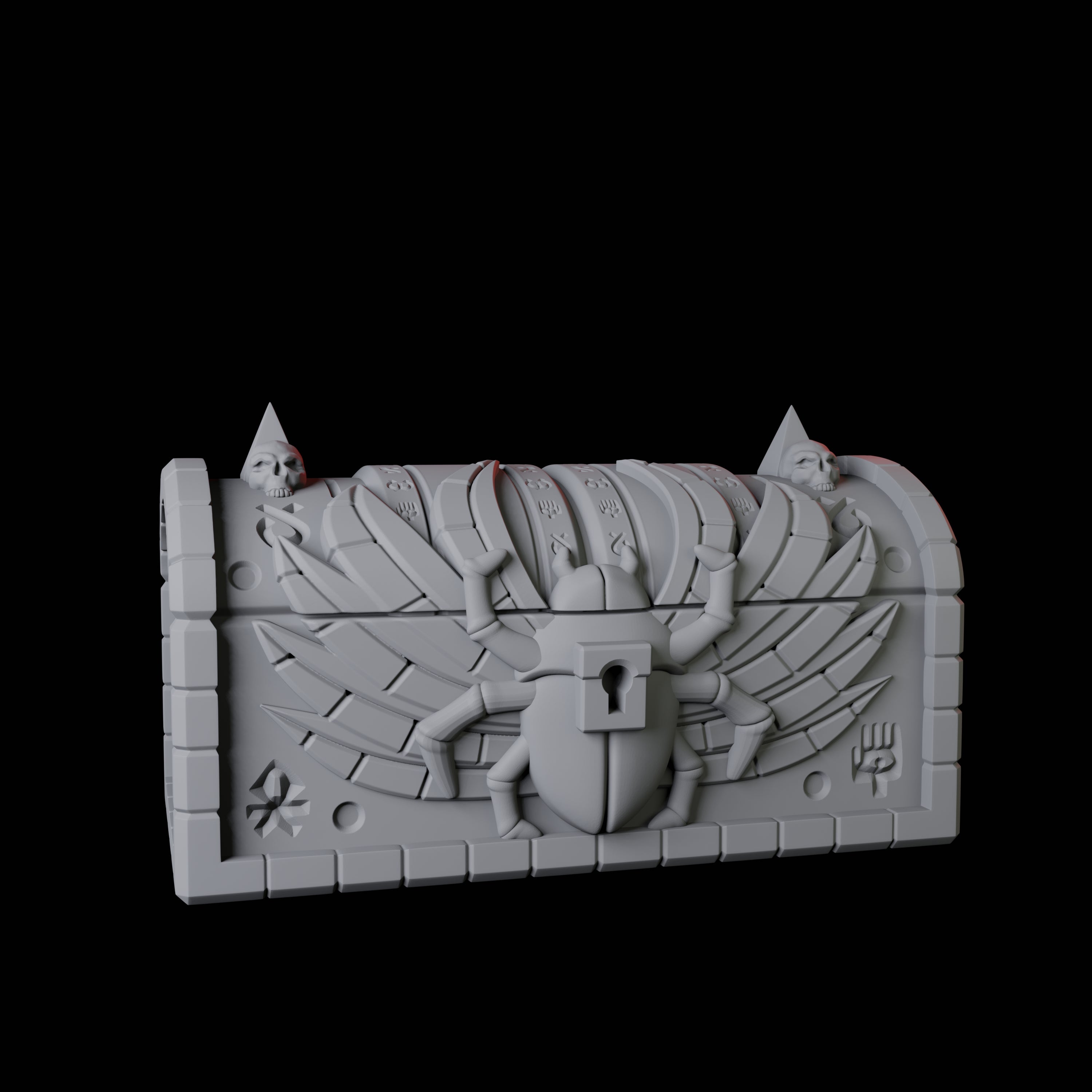 Ancient Egyptian Chest Miniature for Dungeons and Dragons, Pathfinder or other TTRPGs