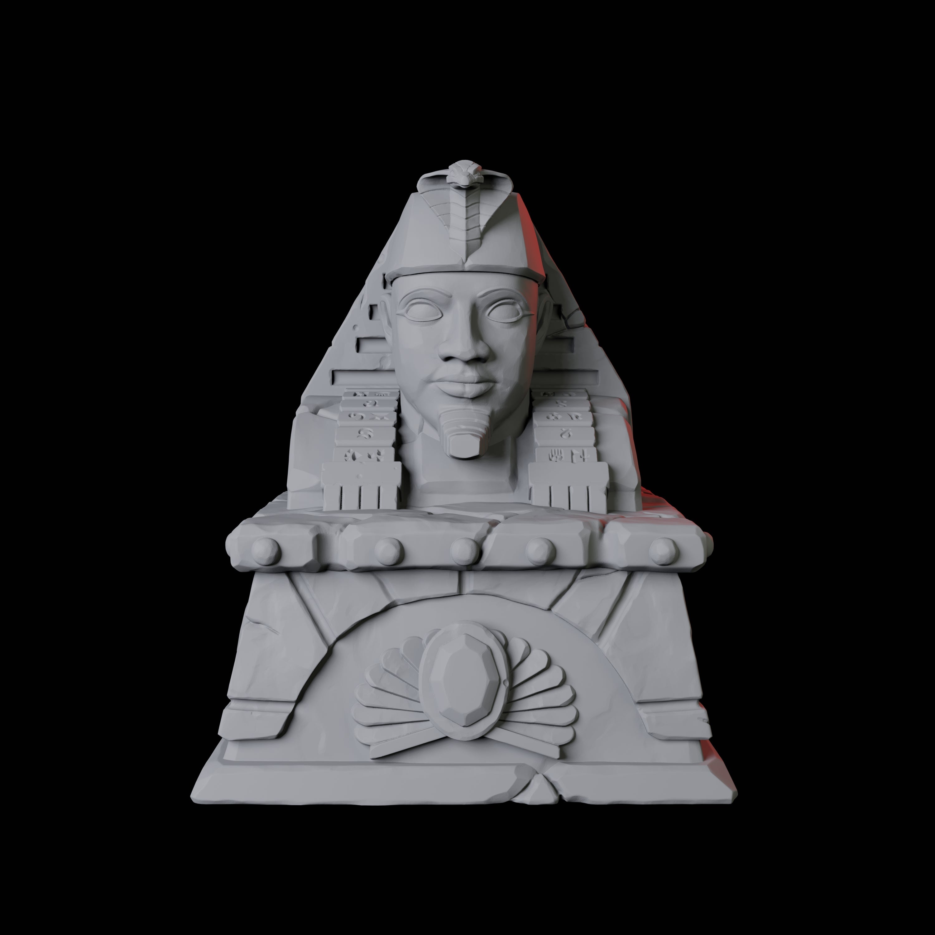 Ancient Egyptian Pharaoh Statue Miniature for Dungeons and Dragons, Pathfinder or other TTRPGs