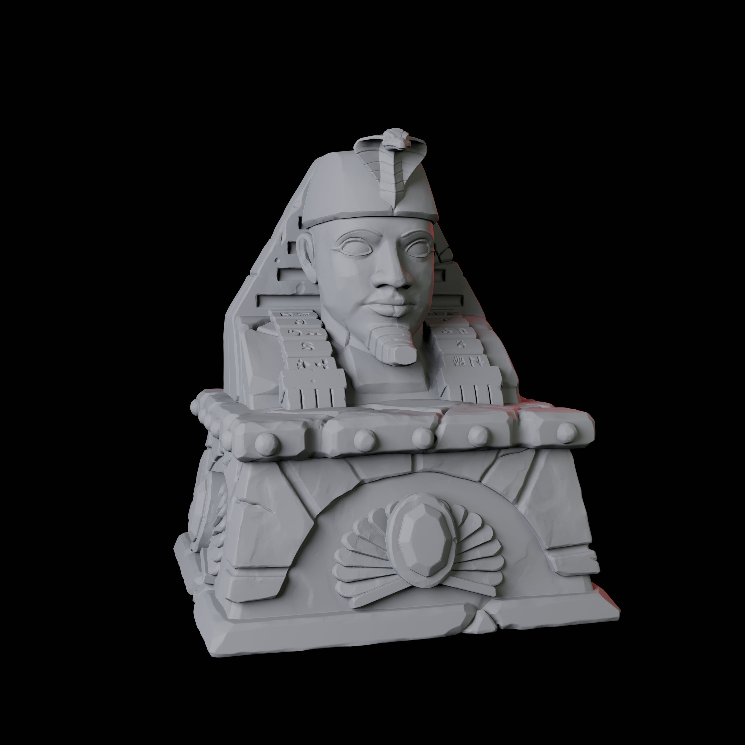 Ancient Egyptian Pharaoh Statue Miniature for Dungeons and Dragons, Pathfinder or other TTRPGs