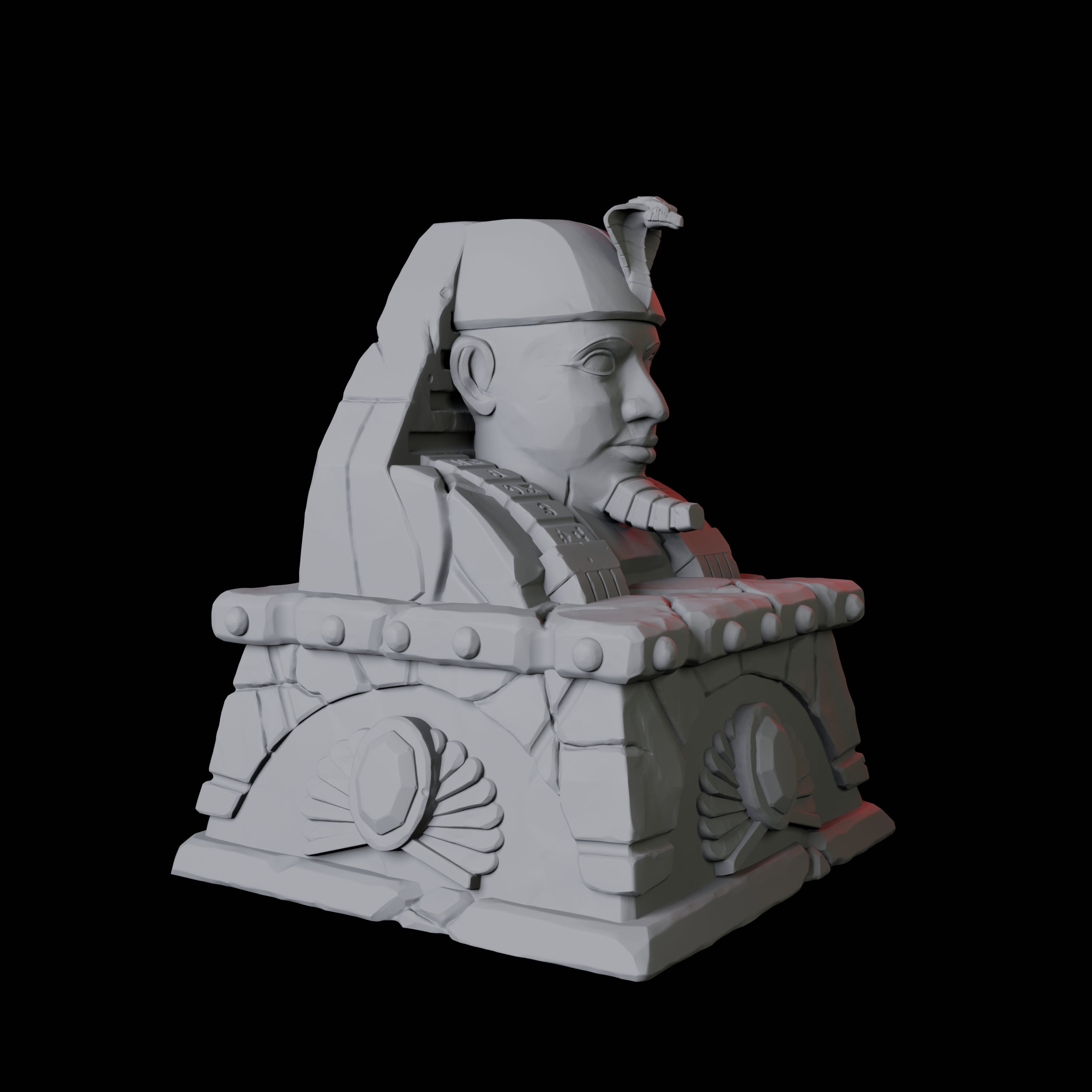 Ancient Egyptian Pharaoh Statue Miniature for Dungeons and Dragons, Pathfinder or other TTRPGs