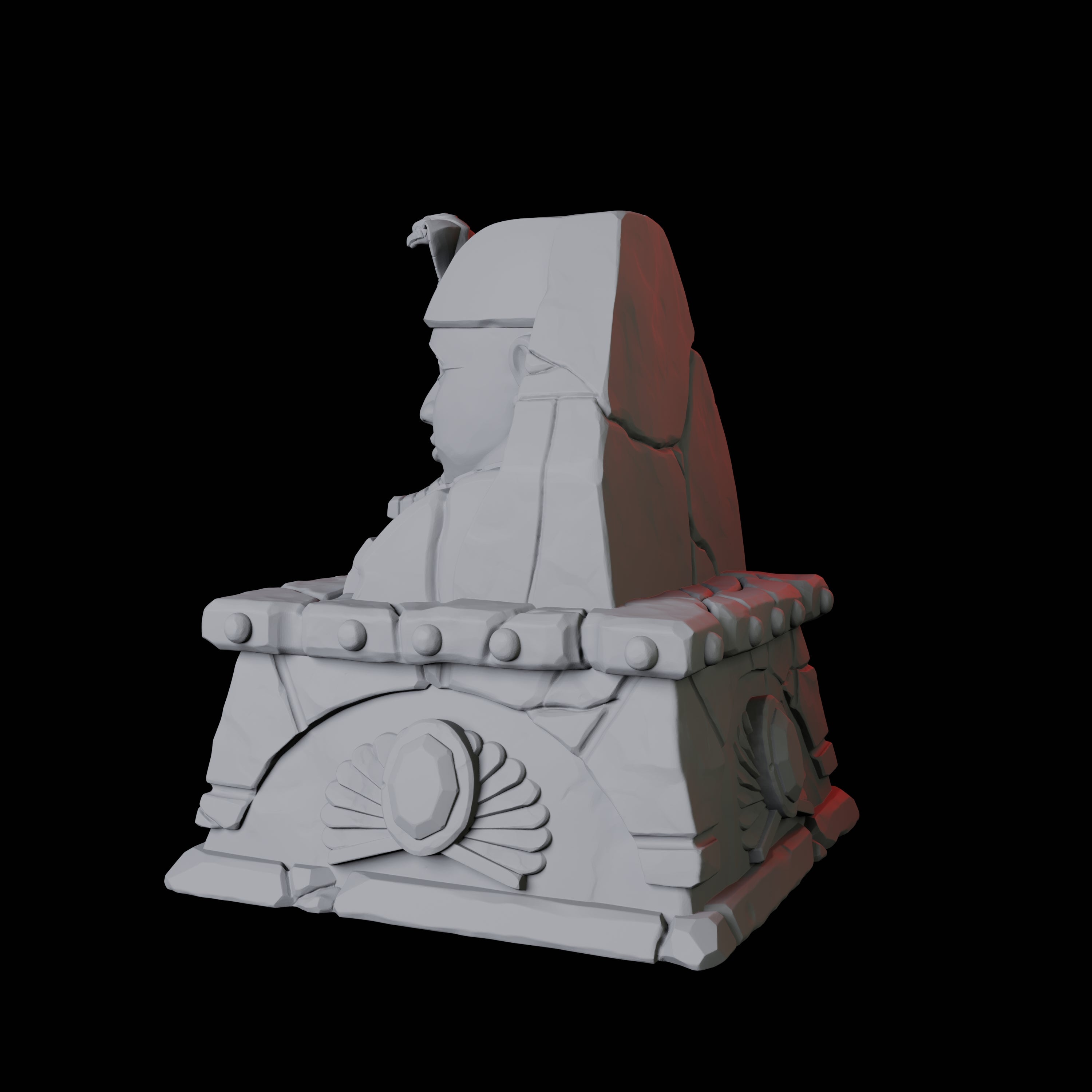 Ancient Egyptian Pharaoh Statue Miniature for Dungeons and Dragons, Pathfinder or other TTRPGs