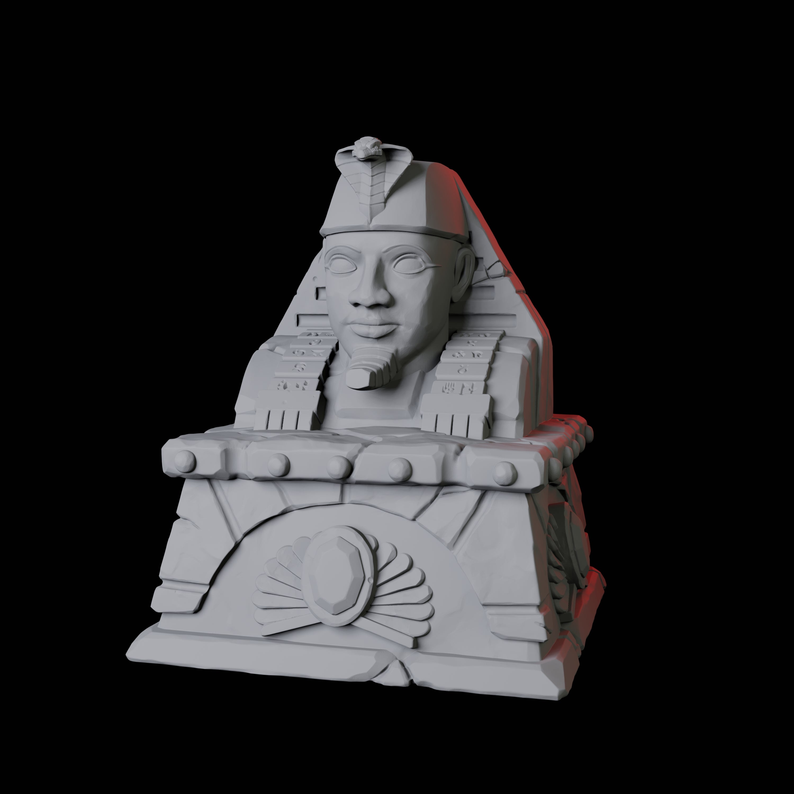Ancient Egyptian Pharaoh Statue Miniature for Dungeons and Dragons, Pathfinder or other TTRPGs