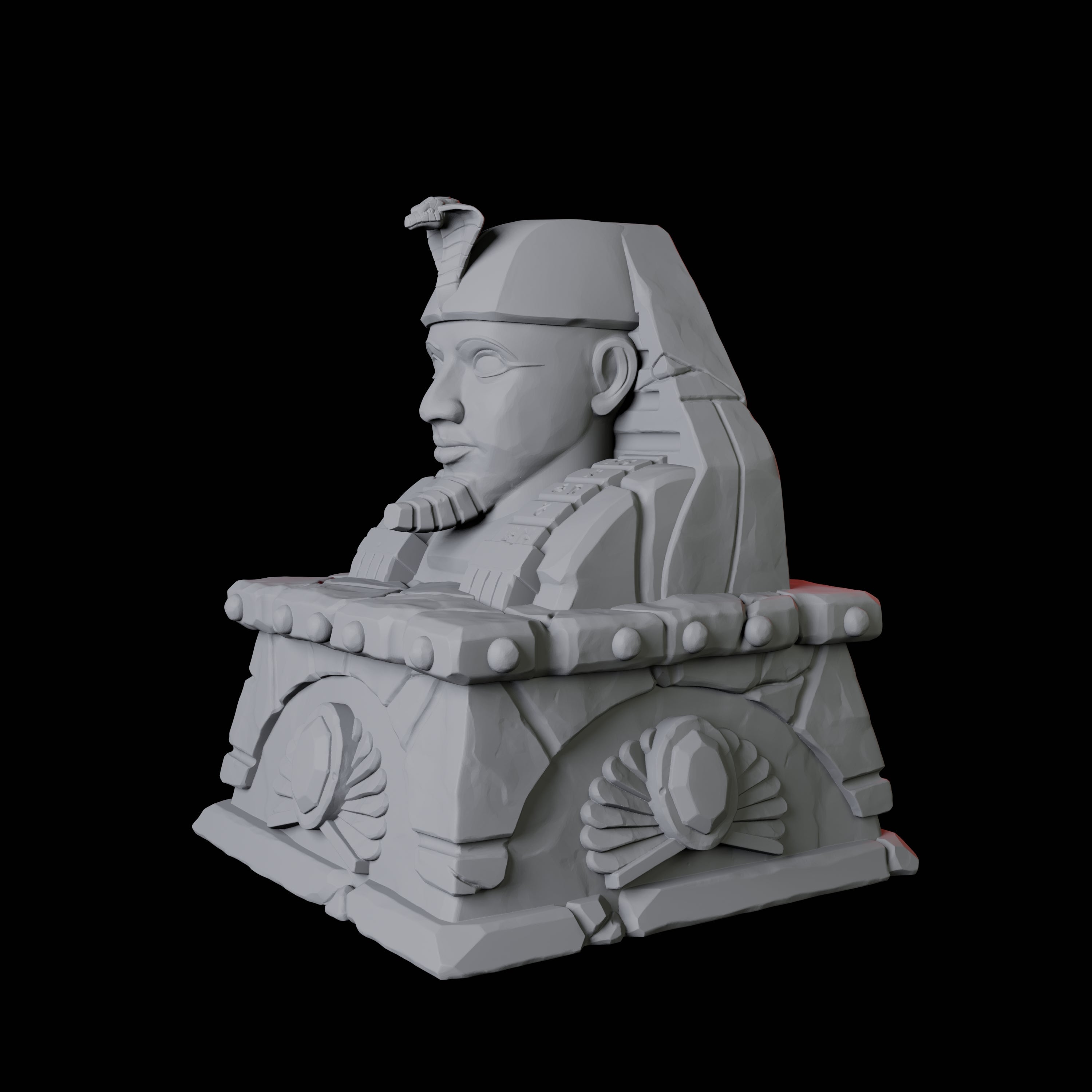 Ancient Egyptian Pharaoh Statue Miniature for Dungeons and Dragons, Pathfinder or other TTRPGs