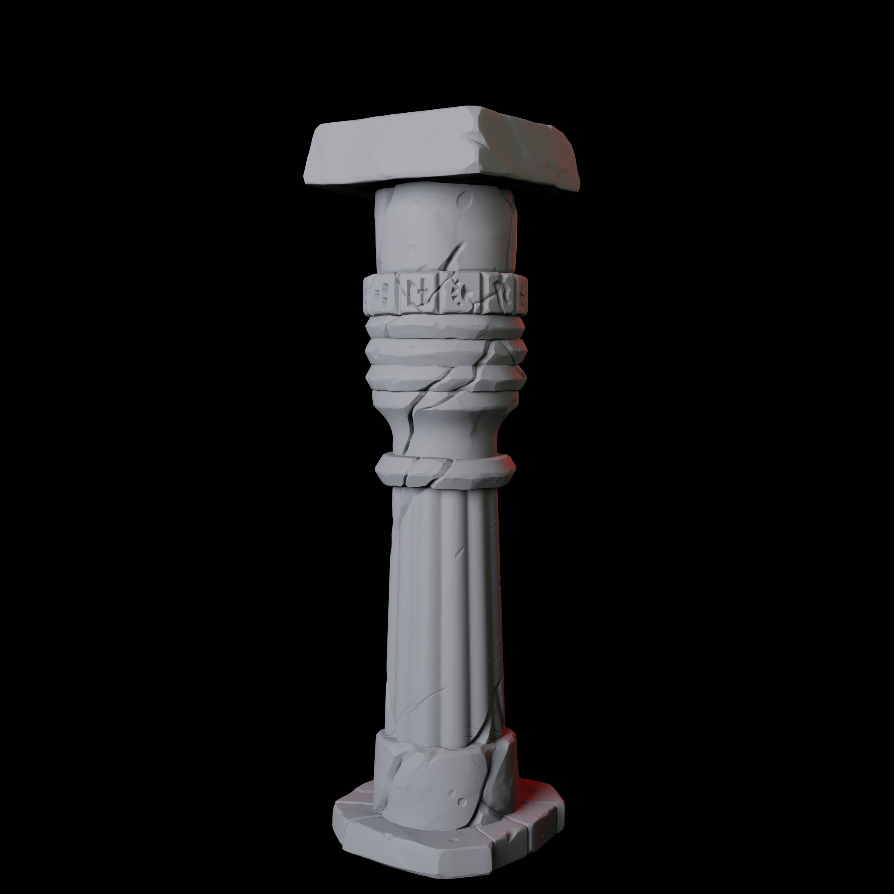 Ancient Egyptian Pillar A Miniature for Dungeons and Dragons, Pathfinder or other TTRPGs