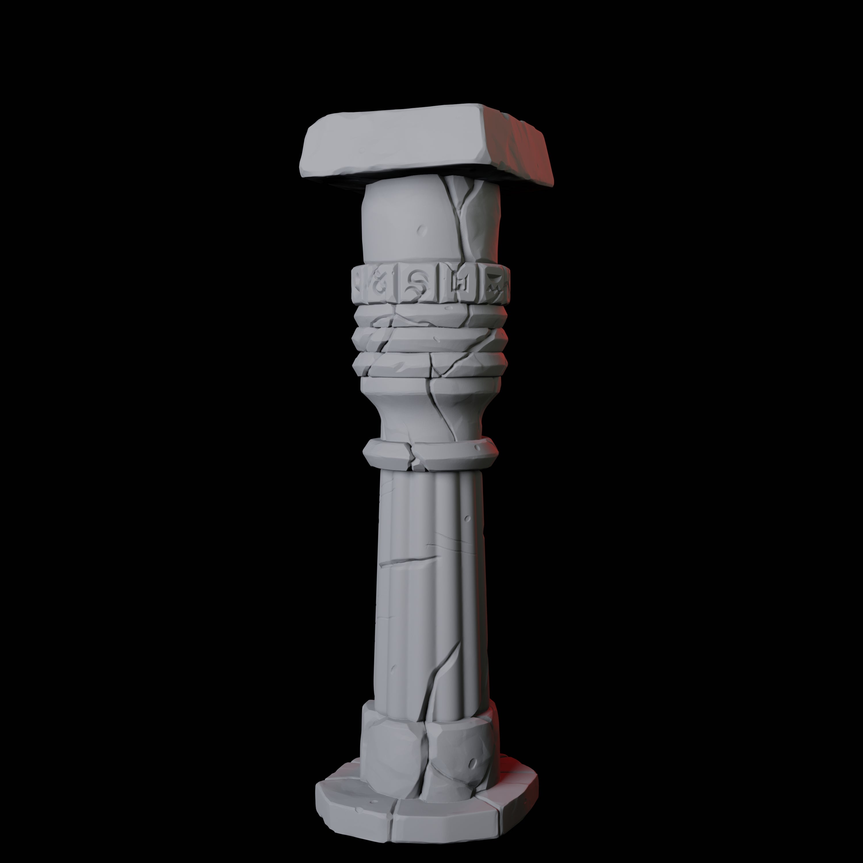 Ancient Egyptian Pillar A Miniature for Dungeons and Dragons, Pathfinder or other TTRPGs