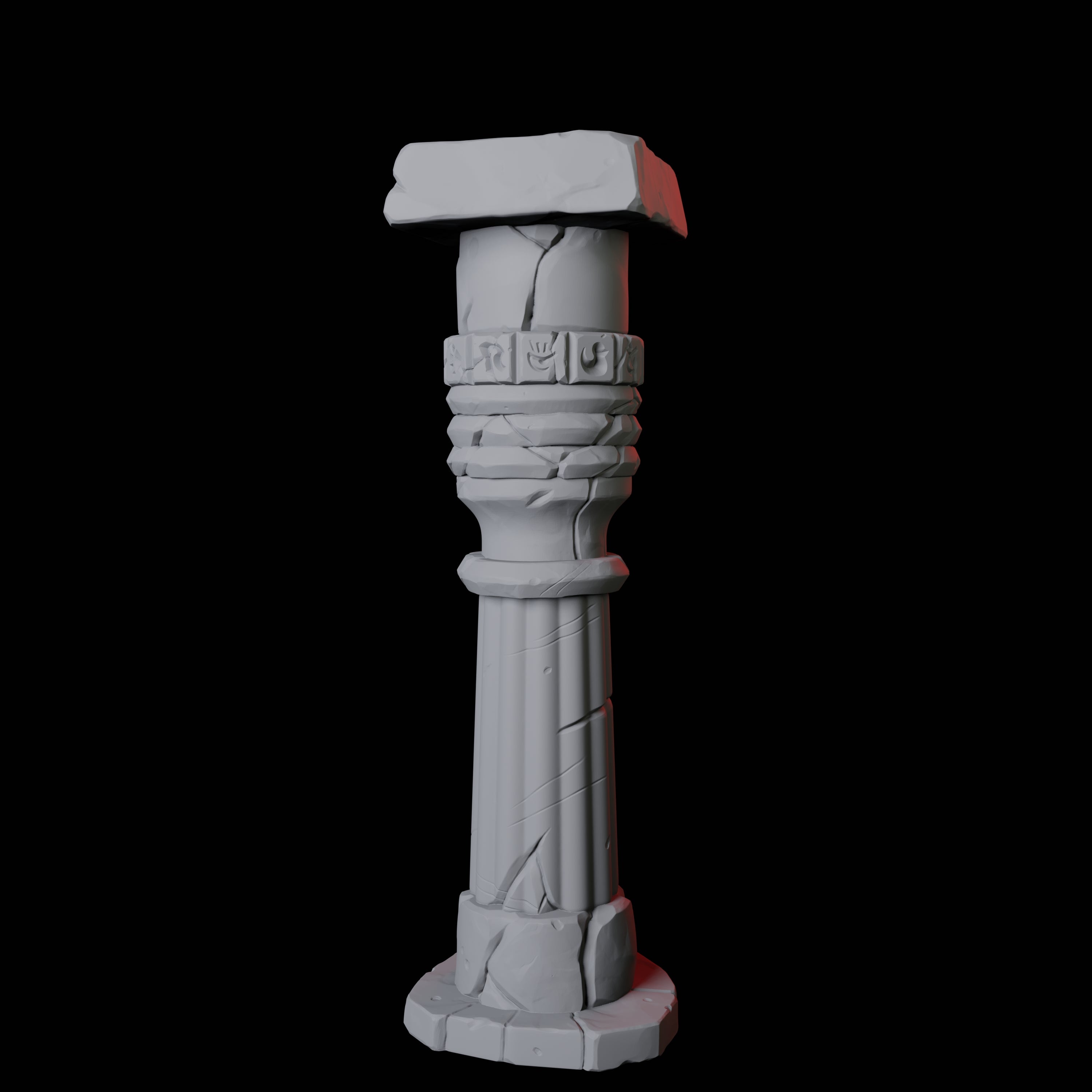 Ancient Egyptian Pillar A Miniature for Dungeons and Dragons, Pathfinder or other TTRPGs